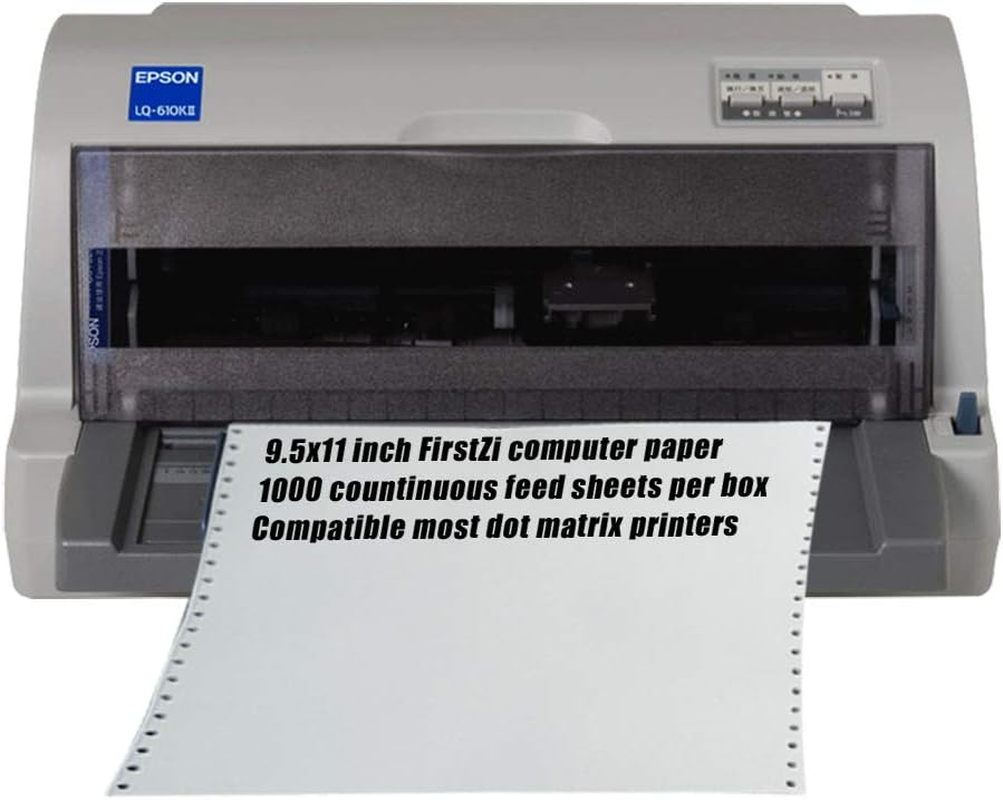 Firstzi 9-1/2 X 11 Inches Carbonless Continuous Forms Computer Paper, Printable NCR Copy Paper for Dot Matrix Printer, 1000 Count, 3-Ply 330 Sets, White/Pink/Yellow image number 5