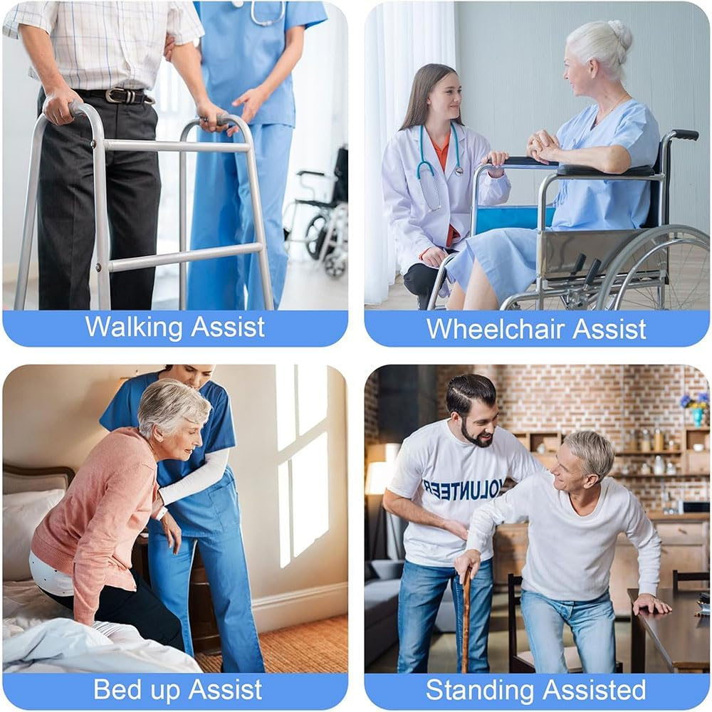 Gait Belt for Seniors with 6 Handles &ndash; Medical Transfer Belt with Quick Release Buckle, Non-Slip Safety Lift Belt for Elderly, Disabled, Bariatric, Physical Therapy, Patient Assist image number 5