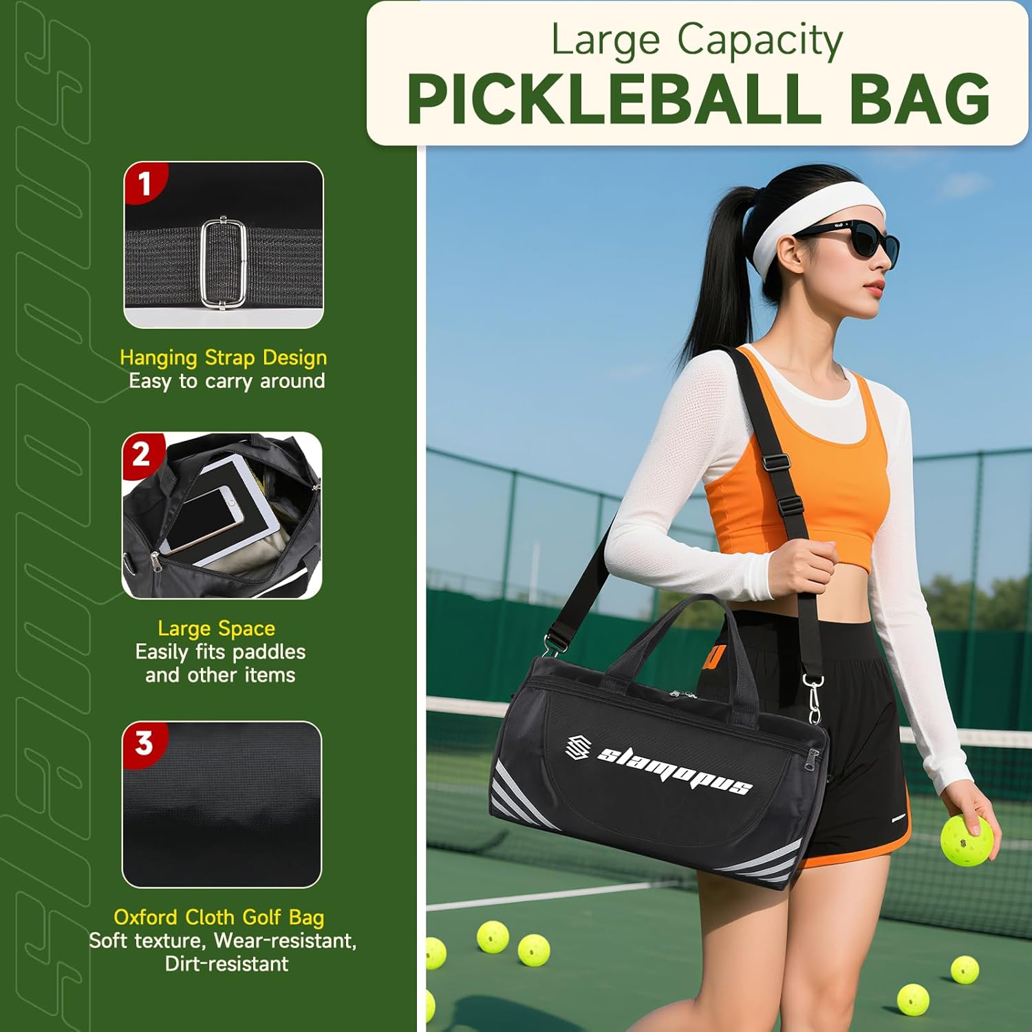 Pickleball Paddles Set of 2 | Pickleball Rackets Set | Pickle Ball Bats/Paddles | Graphite & Fiberglass | USAPA Approved | Great Set for Beginners & All Ages image number 1
