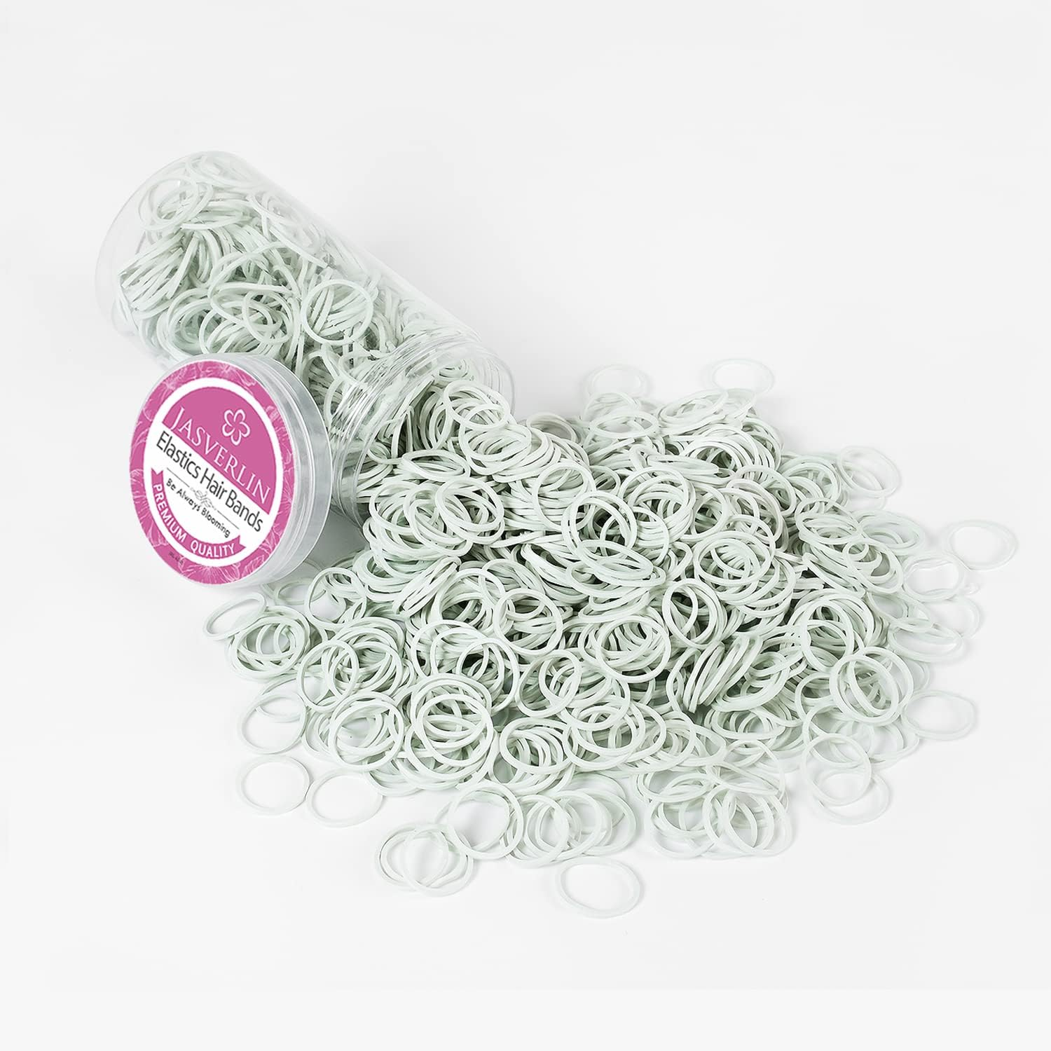 Black Rubber Bands 1000Pcs, Small Baby Hair Ties Ponytail Holder Tiny Hair Elastics Bands for Girls Women 1/2Inch
