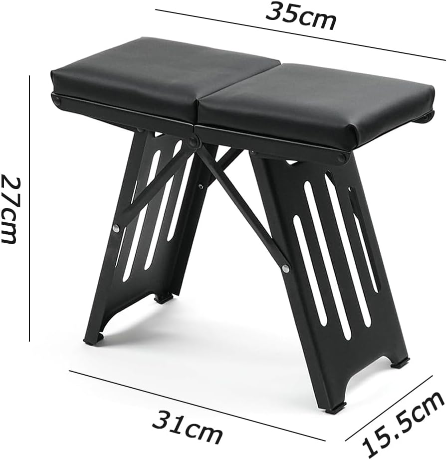 Camp Stools Folding,Collapsible Stool with Storage Bag,Metal Folding Step Stool,Portable Chair,Thickened Maza,For Camping,Hiking,Fishing,Bbq image number 3