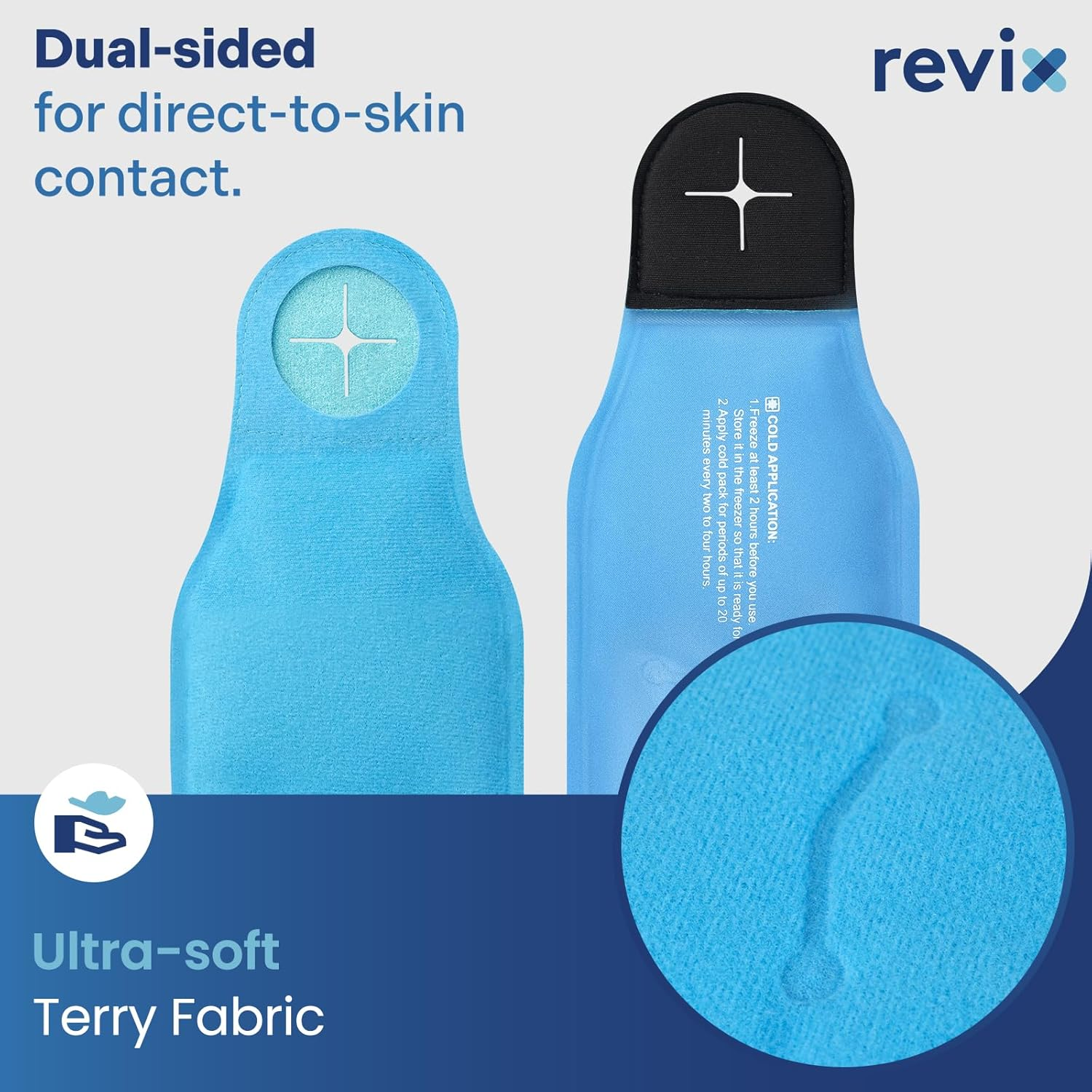 REVIX Wrist Ice Pack Wraps for Carpal Tunnel Relief (2-Piece Set) Reusable Gel Hand Ice Packs for Wrist Discomfort, Gel Pack with Hot & Cold Compressiom Therapy image number 2