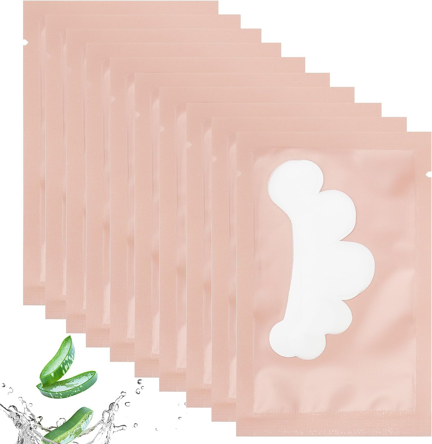 100 Pairs Eye Gel Pads, Lint Free under Eye Patches for Eyelash Extensions, Premium Eye Mask Beauty Tool Kit, Black-1