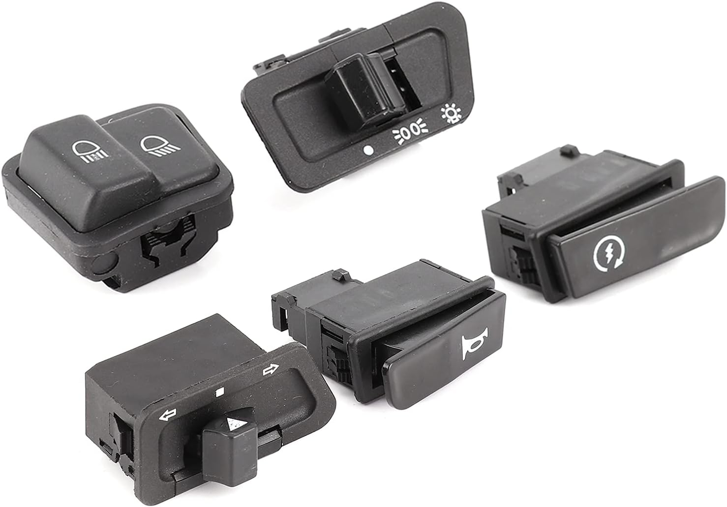 Motorbike Headlamp Button, Horn, Turn Signals, for GY6 125CC Button Set, with High/Low Beam image number 3