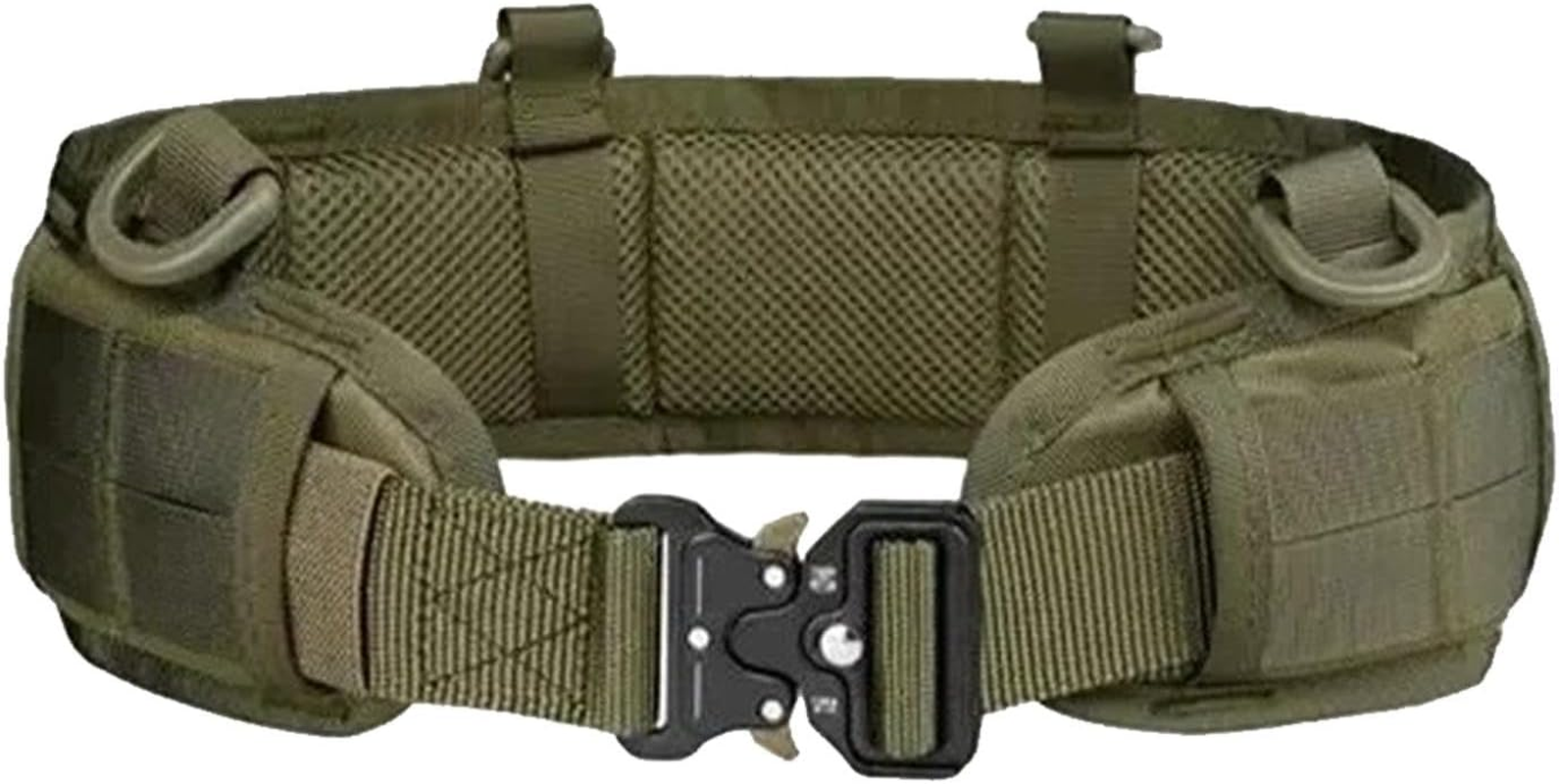 Tactics Belt | Waist Belt for Security Guard | Outdoor Multifunction Tactics Belt | Security Duty Utility Belt | Adjustable Airsoft Utility Waist Belts with Pouches for Men and Women