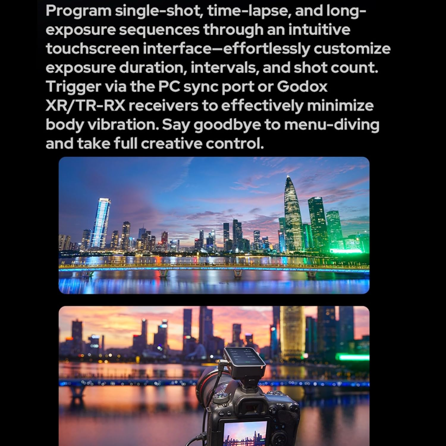 Godox X3 Pro S X3Pro S Touchscreen TTL Flash Trigger for Sony, 2.4G Wireless, 2.4" LCD Screen, Bluetooth Integration & APP Control, Wireless Speedlight Transmitter for Sony Cameras image number 1