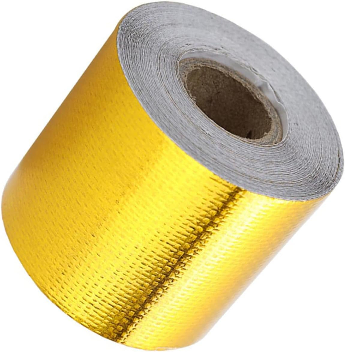 10M Heat Resistant Aluminium Foil Tape 5Cm Wide Fireproof Adhesive Seal Tape for Automotive Exhaust Insulation and Industrial Duct Repairs image number 3