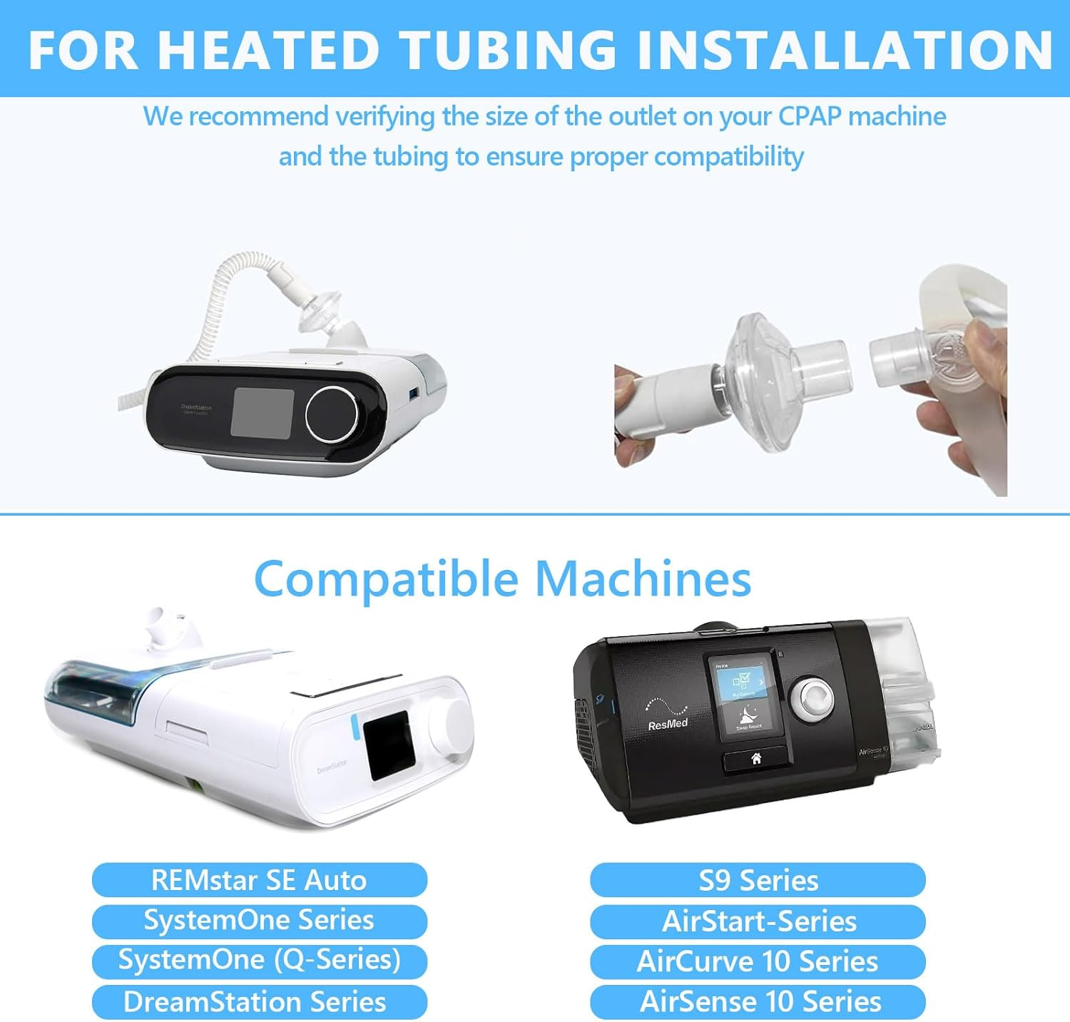 10 Packs Universal Inline Filters Compatible with CPAP and Bipap Machines for Dreamstation Recalled for Resmed Fits 22MM Heating Tube Fresh Air and Purify image number 3