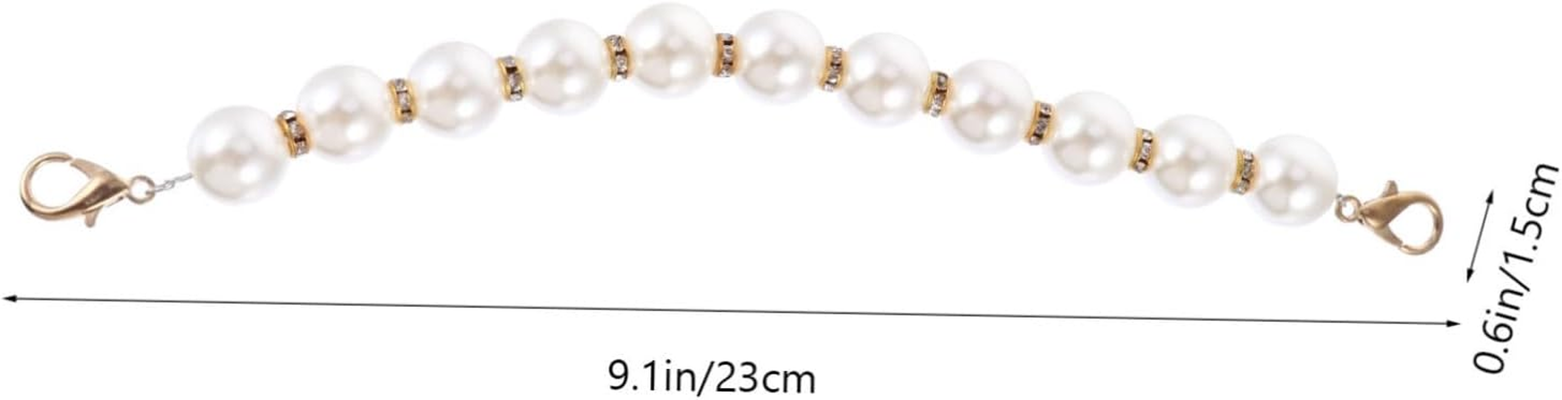 KONTONTY Metal Buckle Bag Pearl Chain Handbag Strap Chain Shoulder Strap Bag Replacement Fashionable Pearl for DIY Purse