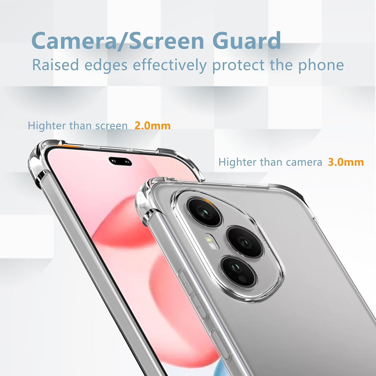 Anoowkoa TPU Case for Honor 400 Pro 5G Phone Case Clear with Built-In Camera Lens Protector Thin Transparent Protective Back Cover Soft Flexible Bumper Hybrid Silicone Case - Oneplus 15 image number 5