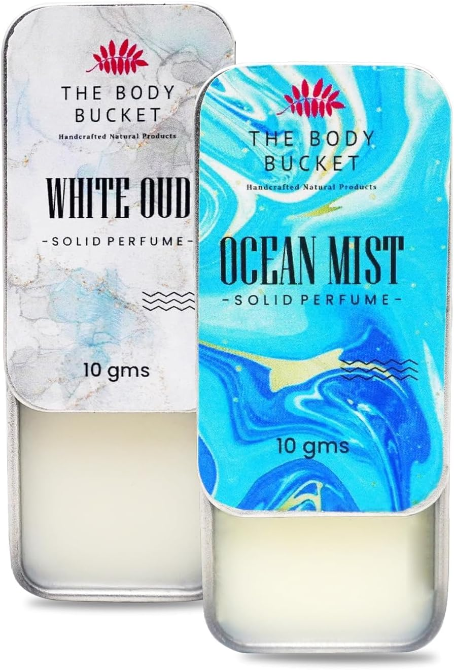 MANTRAMART Ocean Mist & White Oud Solid Perfume Duo (10G X 2) | Alcohol-Free Fragrance Balm | Compact, Easy-To-Apply Scent | Unisex Gift Set image number 3