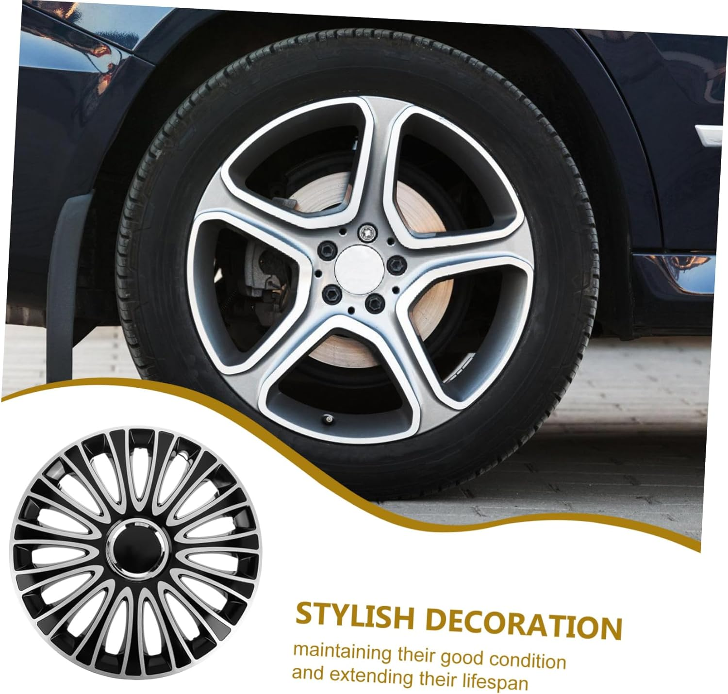 Zerodeko 1Pcs Automotive Wheel Hub Covers Car Wheel Decorative Caps Easy Installation Material Chic Design Compatible Vehicles image number 6