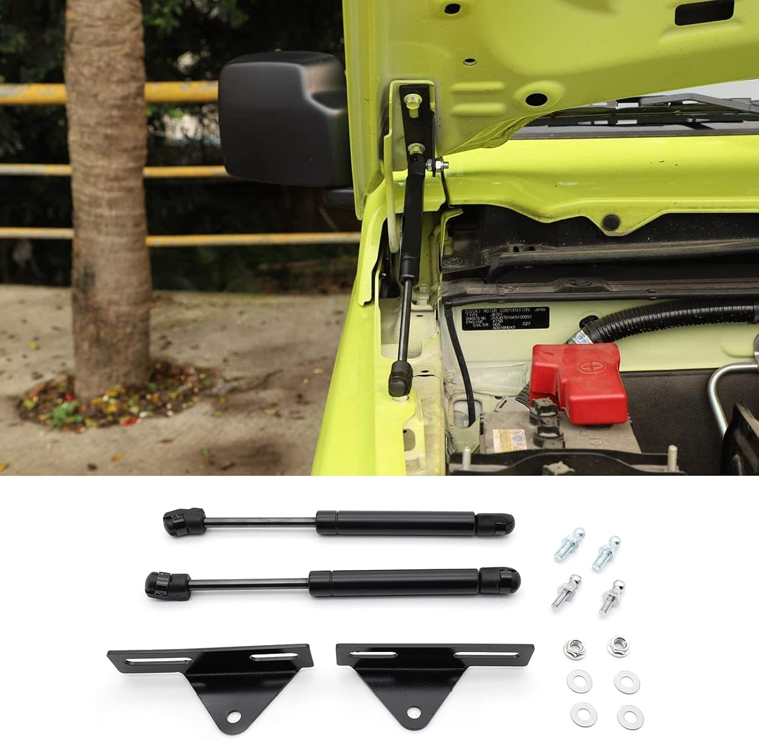 AUTOXBERT Front Hood Struts for Suzuki Jimny JB64 Sierra JB74 2018-2025 Lift Support Shock Struts Liftgate Actuators Pack of 2 image number 5