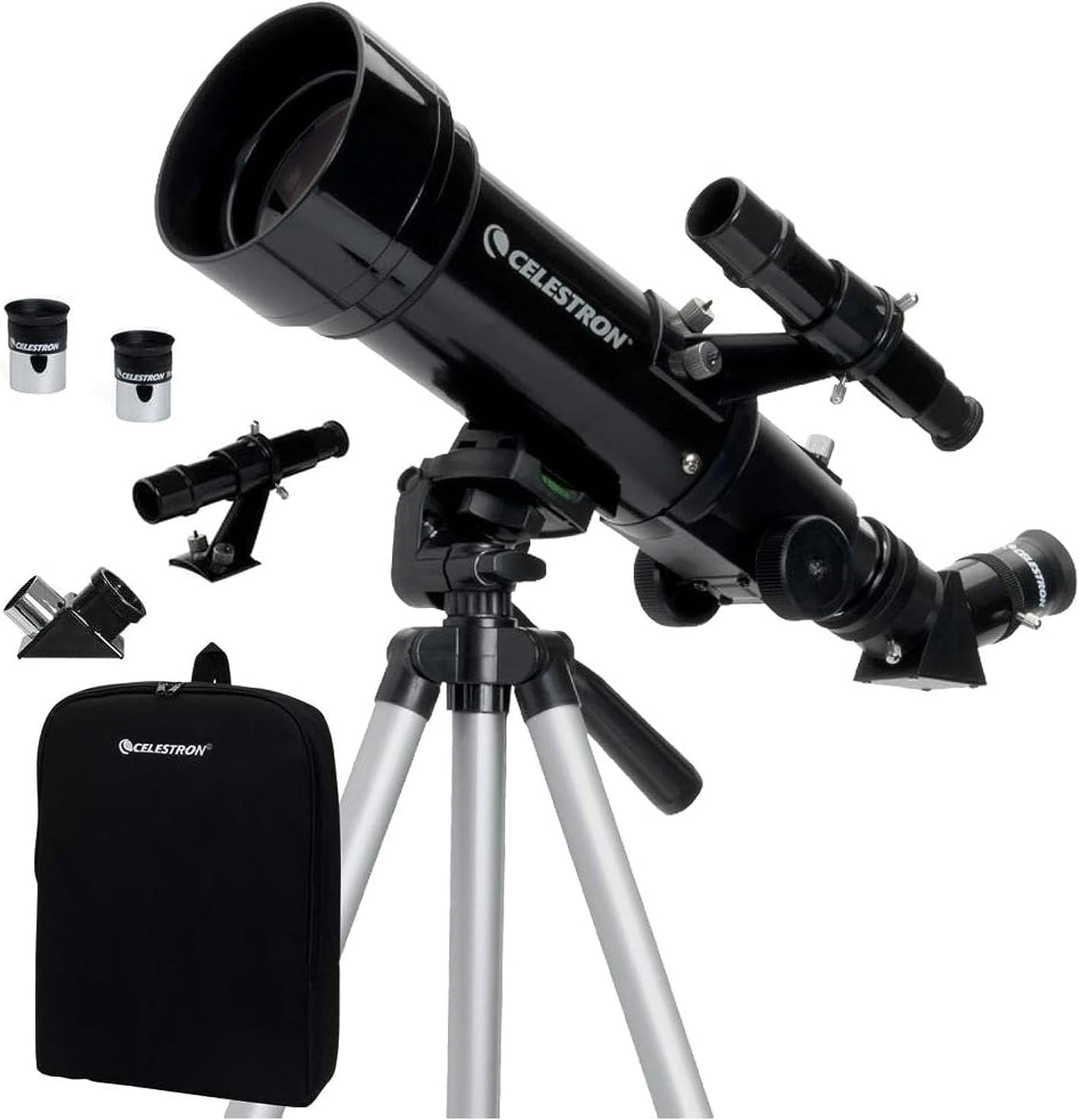 21035 Travel Telescope 70Mm F/5.7 AZ Refractor Telescope Kit, Black, 70 with Backpack