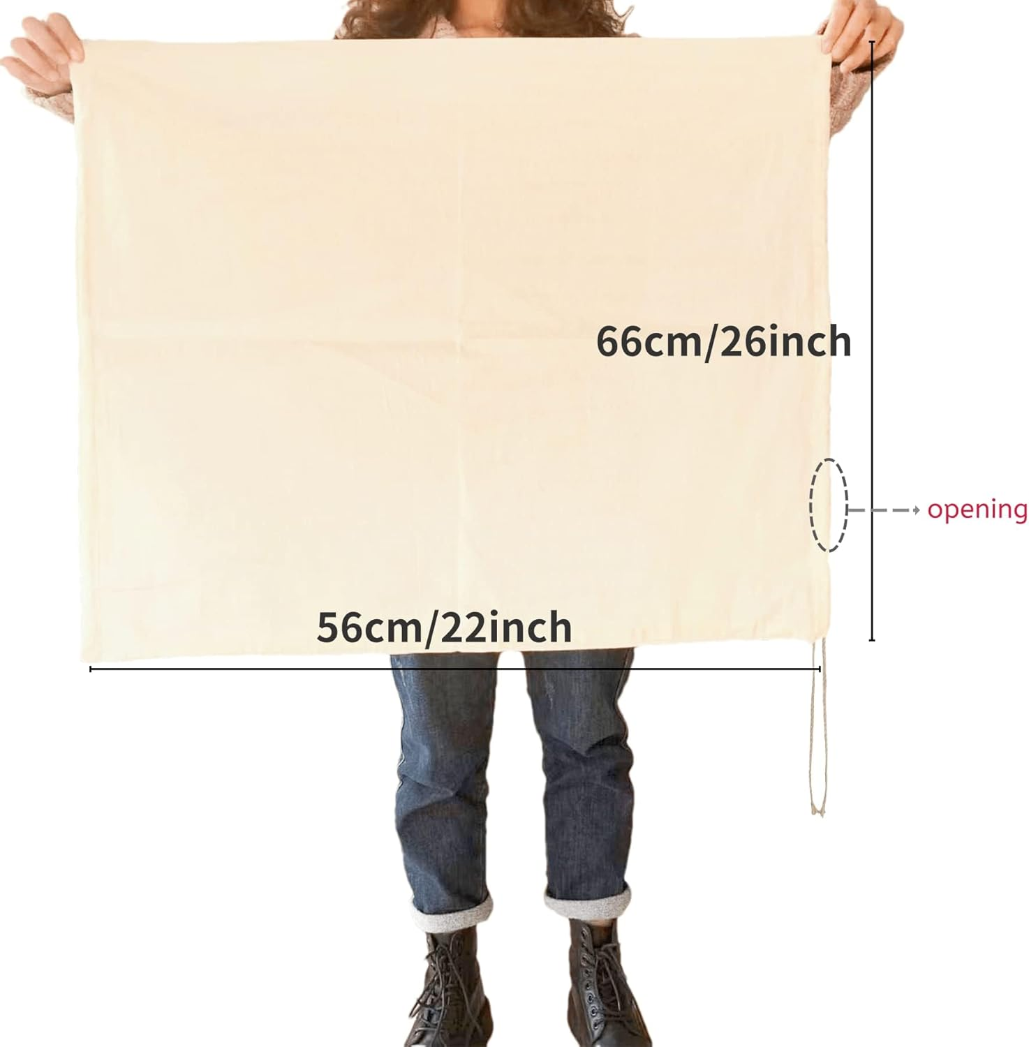 AOUXSEEM Extra Large(26*22Inch)Brew Bags for Home Brewing Wine, 100% Cotton Fine Mesh Cheesecloth Bags, Reusable Thickened Strainer with Draw String, Tea Juice Bag, Filter Impurities(X-Large, 2 Pack) image number 1