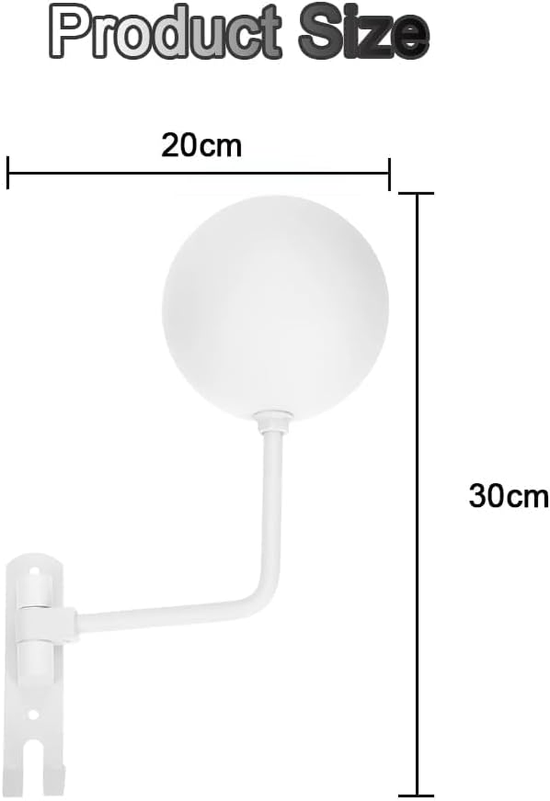 Motorcycle Helmet Rack with 2 Hooks, 180&deg; Rotation Aluminum Alloy Helmet Holder Wall Mount, Helmet Display Rack for Motorcycle Bike Coats, Caps, Baseballs, Rugby Helmet, White image number 1