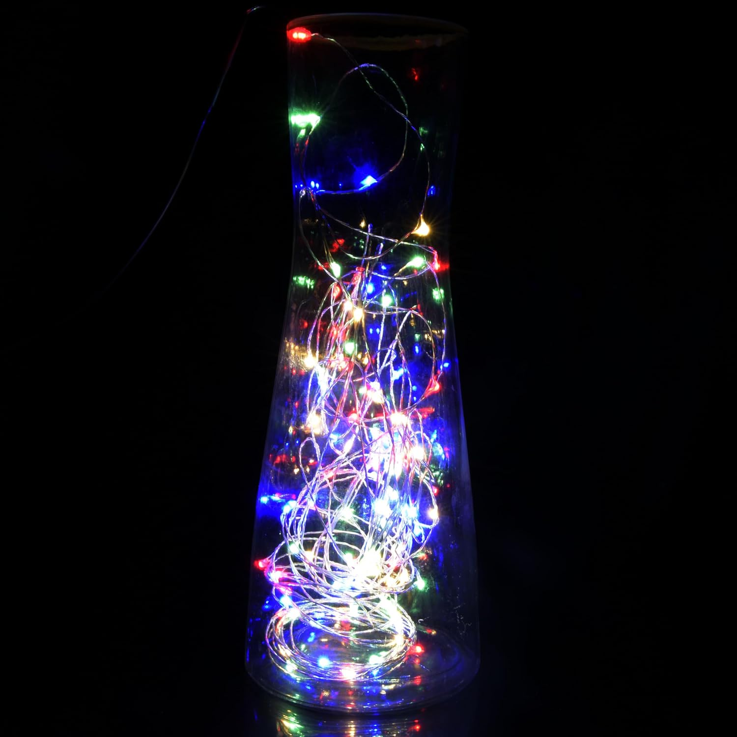 USB Powered String Lights,Led Silver Wire Micro Fairy Lights,5M/16.4Ft 50 Twinkle Lights for Indoor Bedroom Garden Party Wedding Christmas Party Decoration (Multi Colour, 10M/32Ft.) image number 3