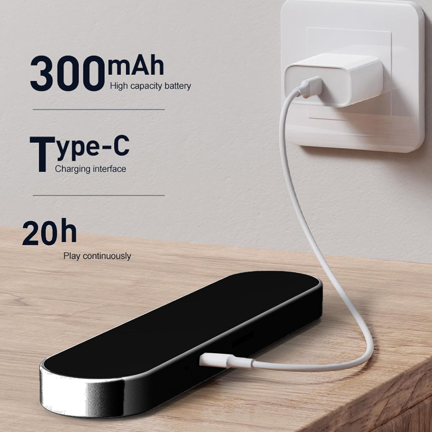 MENDUNER Pillow Speaker for Sleeping, Bluetooth Bone Conduction Sleep Sound Speaker with 3D White Noise, 10 Soothing Sounds for Adult, Kids, Side Sleeper, Podcasts Audiobooks (Black) - Black image number 5