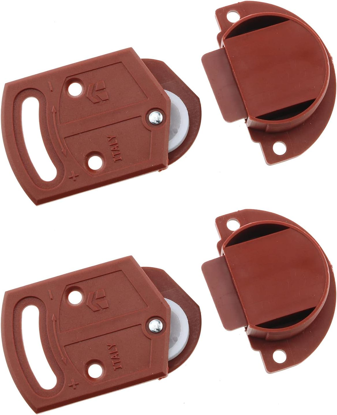 Hjgarden 2Pairs Old-Fashioned Wardrobe Sliding Door Roller Gear Track Panel Internal Kit, Furniture Sliding Door Pulley Accessories