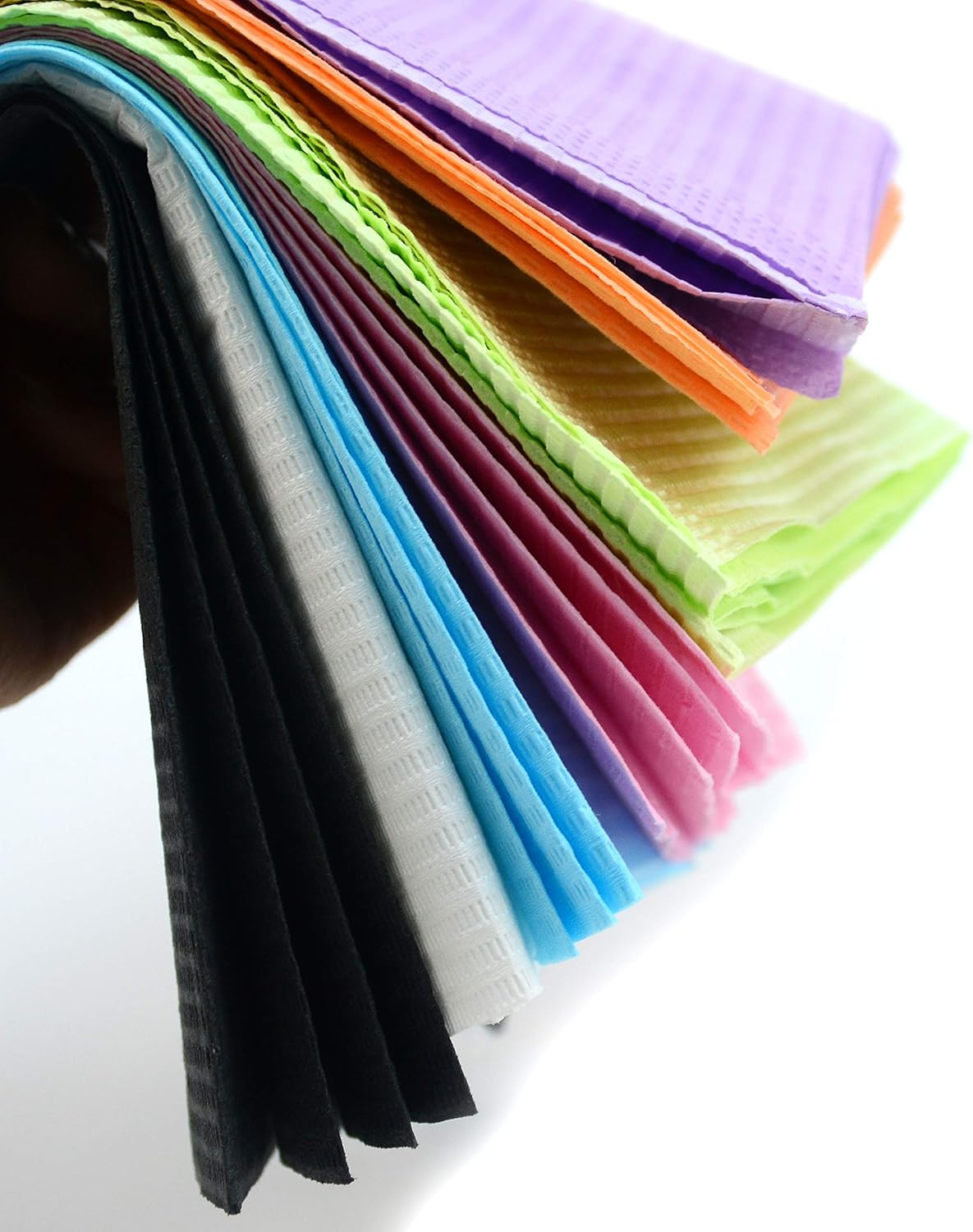 Aebderp 125Pcs Disposable Nail Art Tattoo Paper Towels Table Mat, 3-Ply Waterproof Tattoo Bibs Sheets Nail Desk Mat, Tattooing Tablecloth Pads Tray Covers, Nail Napkins for Nail Salon Supplies (White) - Green image number 3