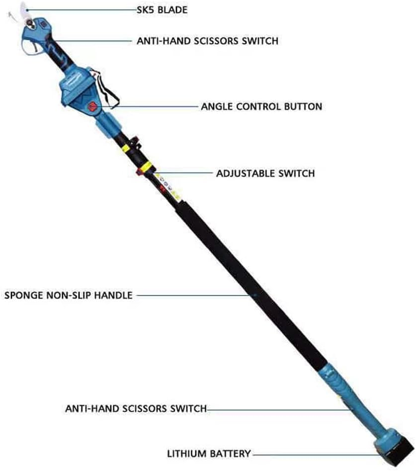 LEDON Telescopic High Branch Pruner Shears - 130-180Cm Extendable Tree Trimmer with Saw for Tall Trees, Fruit Branches & Garden Pruning image number 4
