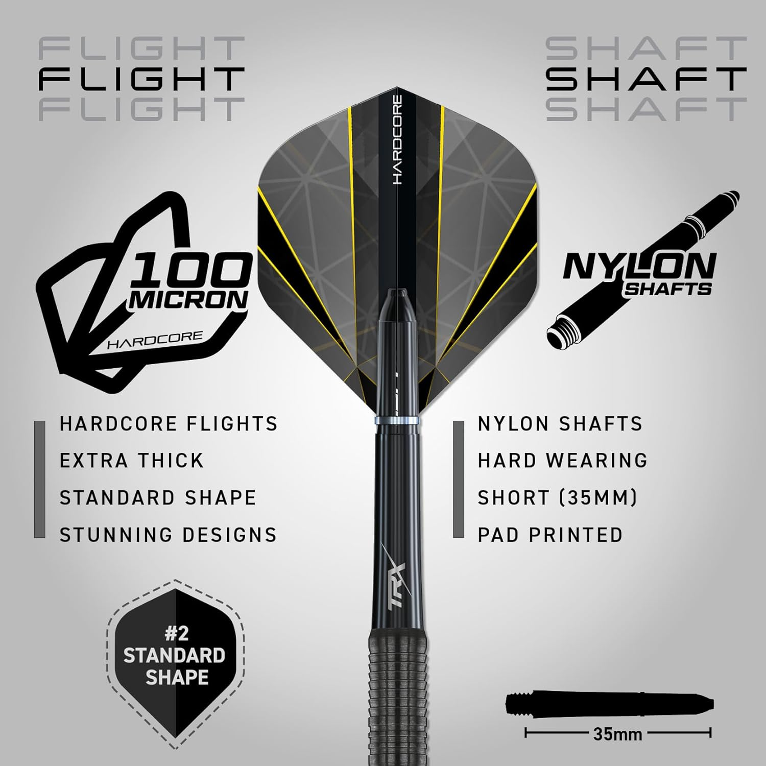 RED DRAGON Darts - Seren Onyx 1 22G - 90% Tungsten Professional Steel Tip Dart Set with Dart Flights and Dart Shafts image number 5