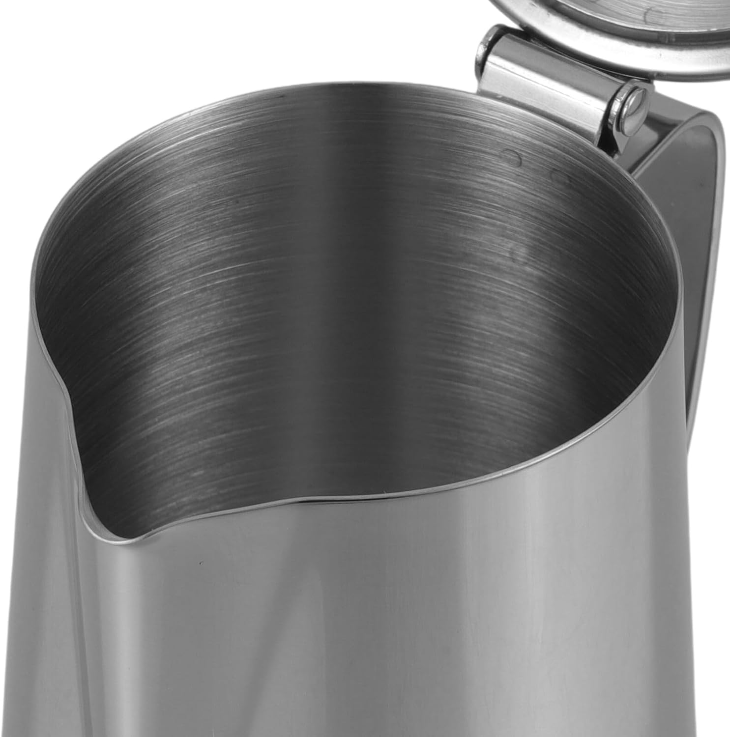 ULTECHNOVO 350Ml Stainless Steel Milk Frothing Pitcher with Lid, Thickened Espresso Steaming Jug for Coffee, Rust-Resistant Coffee Milk Jar Suitable for Home and Caf&eacute; Use image number 5