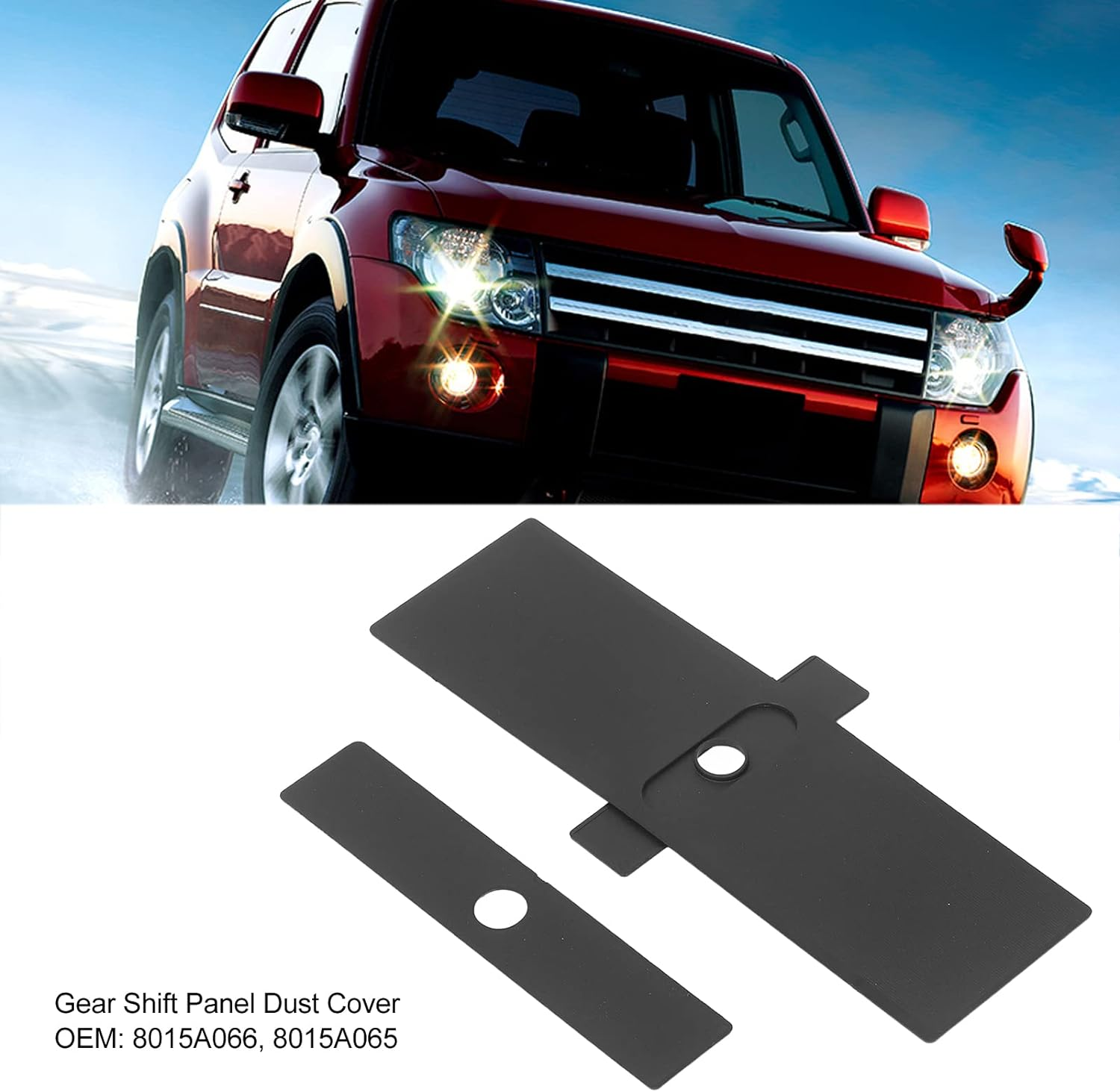 Zudoo 2Pcs Car Shift Panel Dust Cover, Black Rubber, 100% Rubber, Minimalist Style, Easy to Install, Replacement for Mitsubishi Pajero V93 V80 V87 V97 image number 3