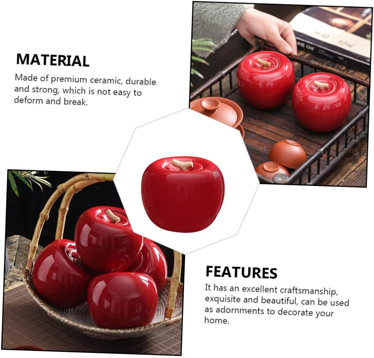 RORPOIR 1Pc Adorable Tea Canister for Tea Storage Compact Decorative Container for Home For image number 3