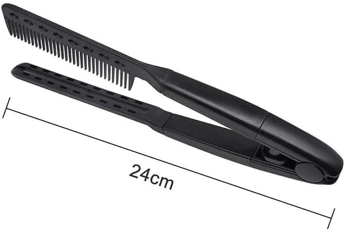 Professional Folding V Comb: Hair Straightening & Styling Brush - Salon-Grade Hairdresser Tool for Sleek & Curly Looks - Heat Resistant & Durable image number 4