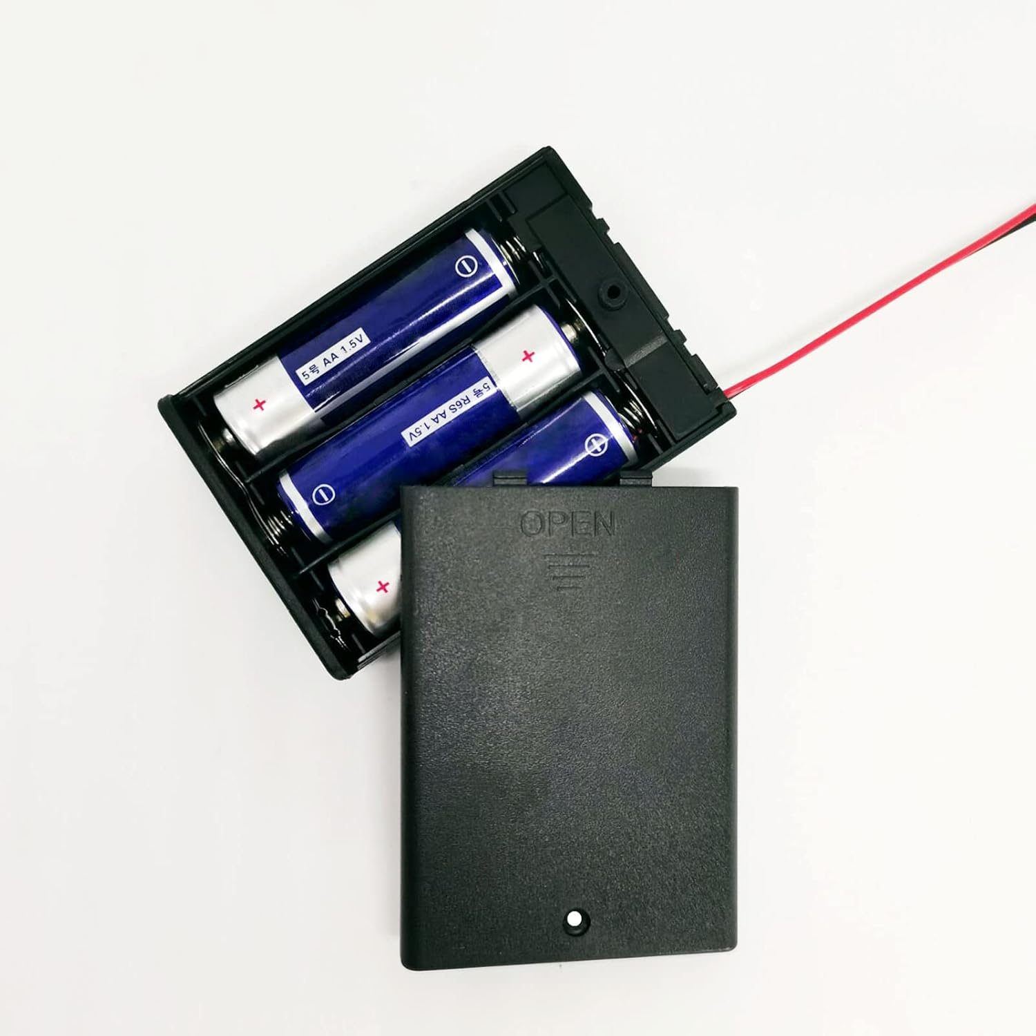 3 AA Battery Holder, 3 AA Battery Box, 6 Pcs 3AA Battery Case, 3X 1.5V AA Batteries Holder with On/Off Switch and Leads for DIY and Maintenance image number 2