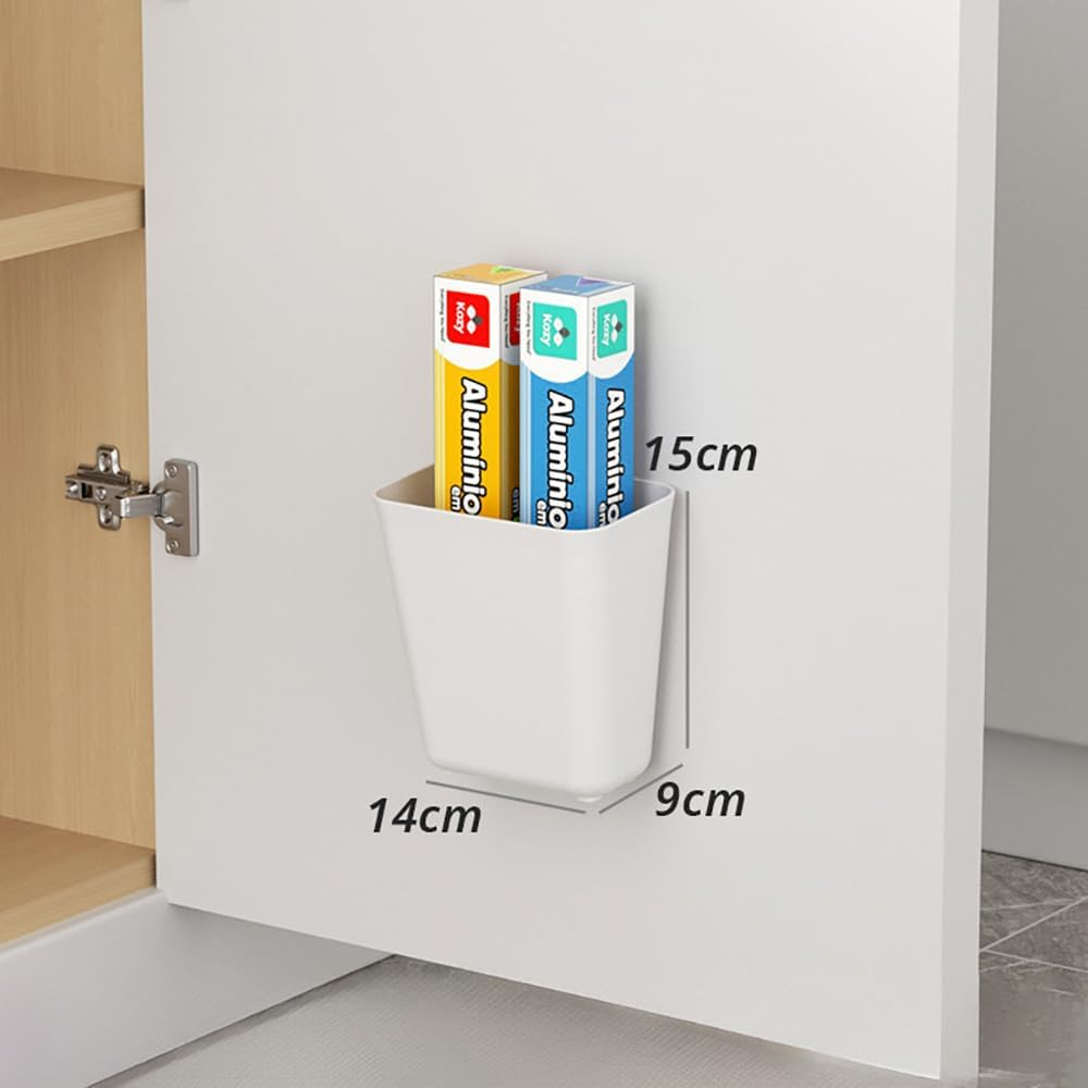 Tongke 5 Pack Kitchen Cabinet Door Storage Box, Wall Mount Storage Organizer Containers, Multi-Purpose Kitchen Organization System image number 5