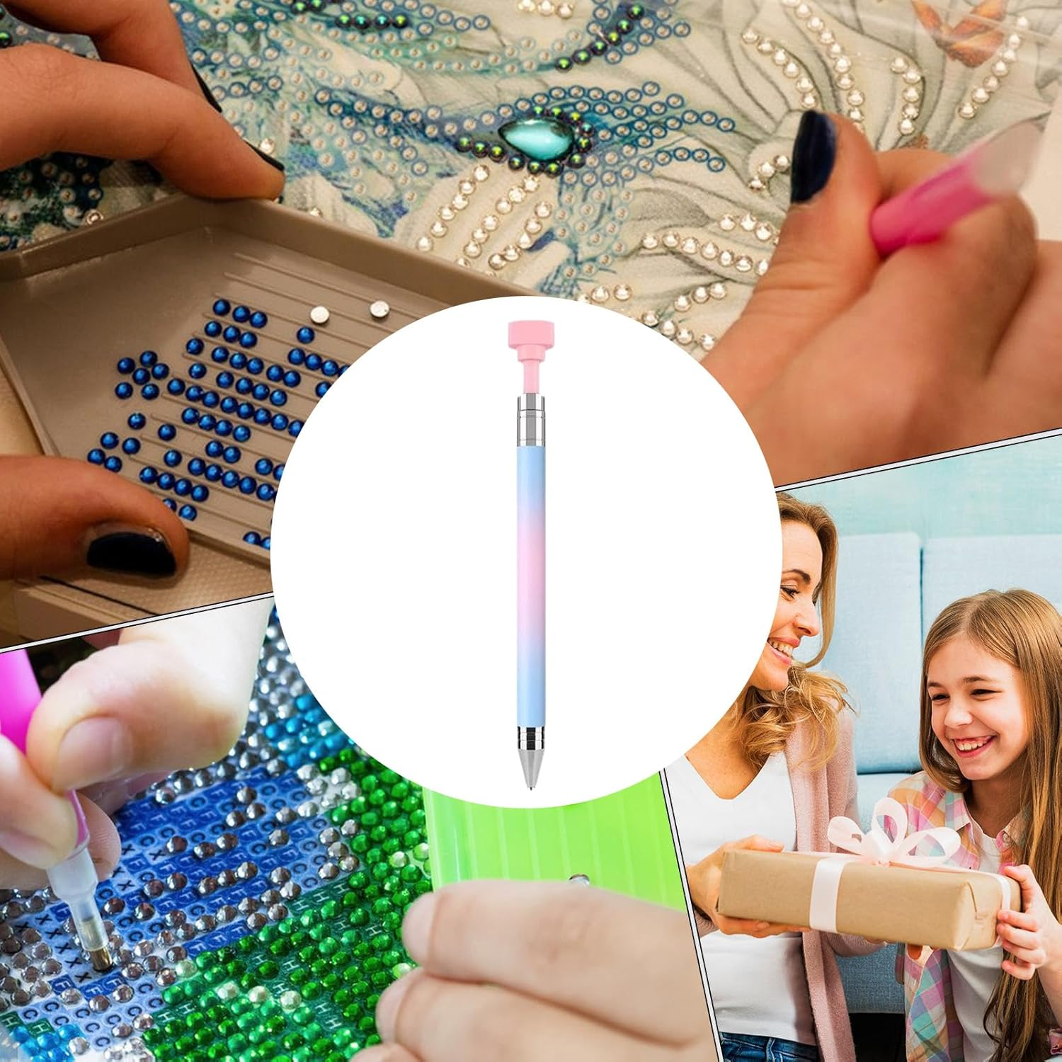 Refillable Wax Pen | Art Accessories | Rhinestone Pickup Tool Pen - for Painting Manicure Jewelry Fixing - White image number 4