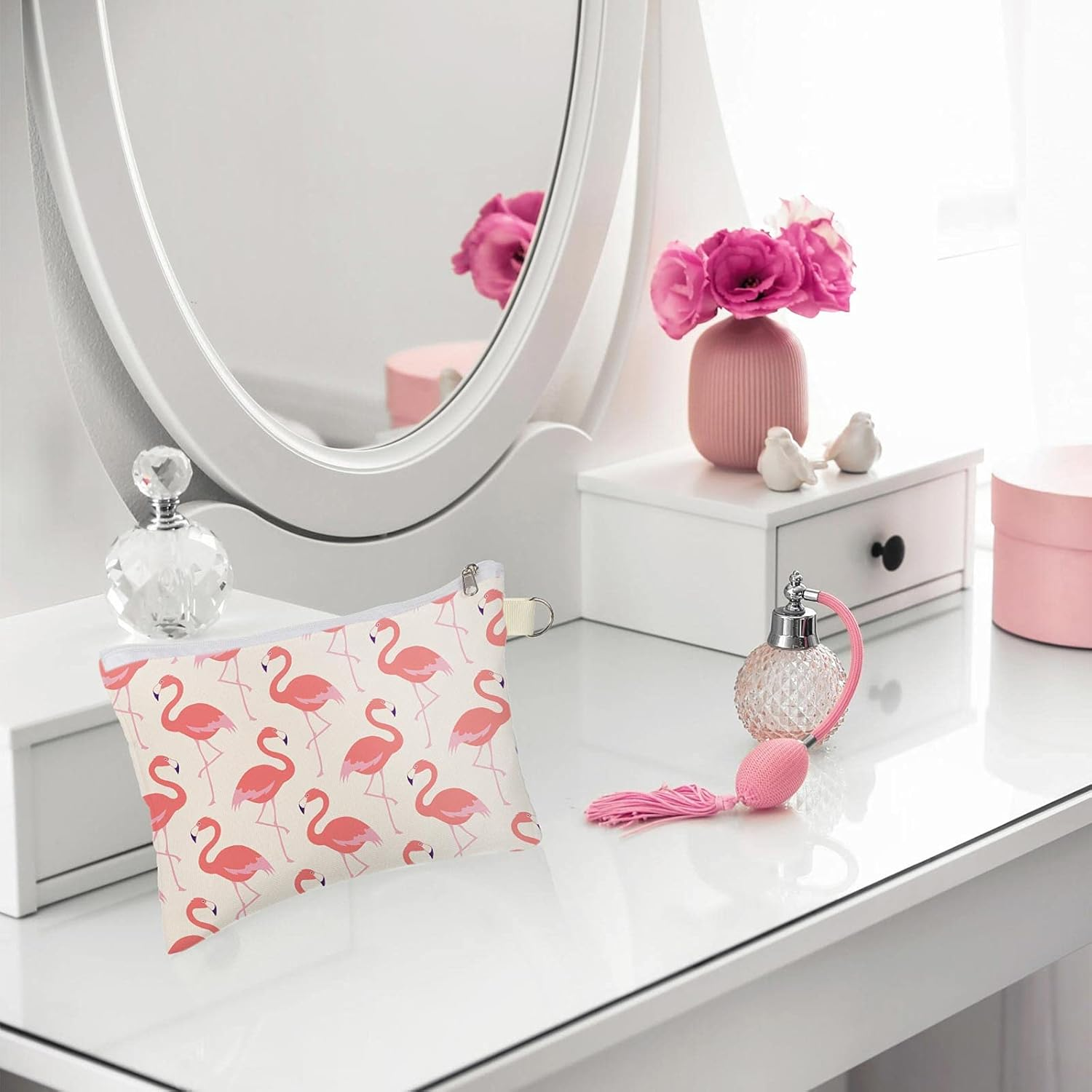 Cosmetic Bags Multipurpose Sublimation Blanks DIY Heat Transfer Makeup Bags Iron on Transfer Zipper Canvas Pouch Toiletry Pouch Pencil Bag for Multi-Functional Travel DIY Craft School (12) image number 6