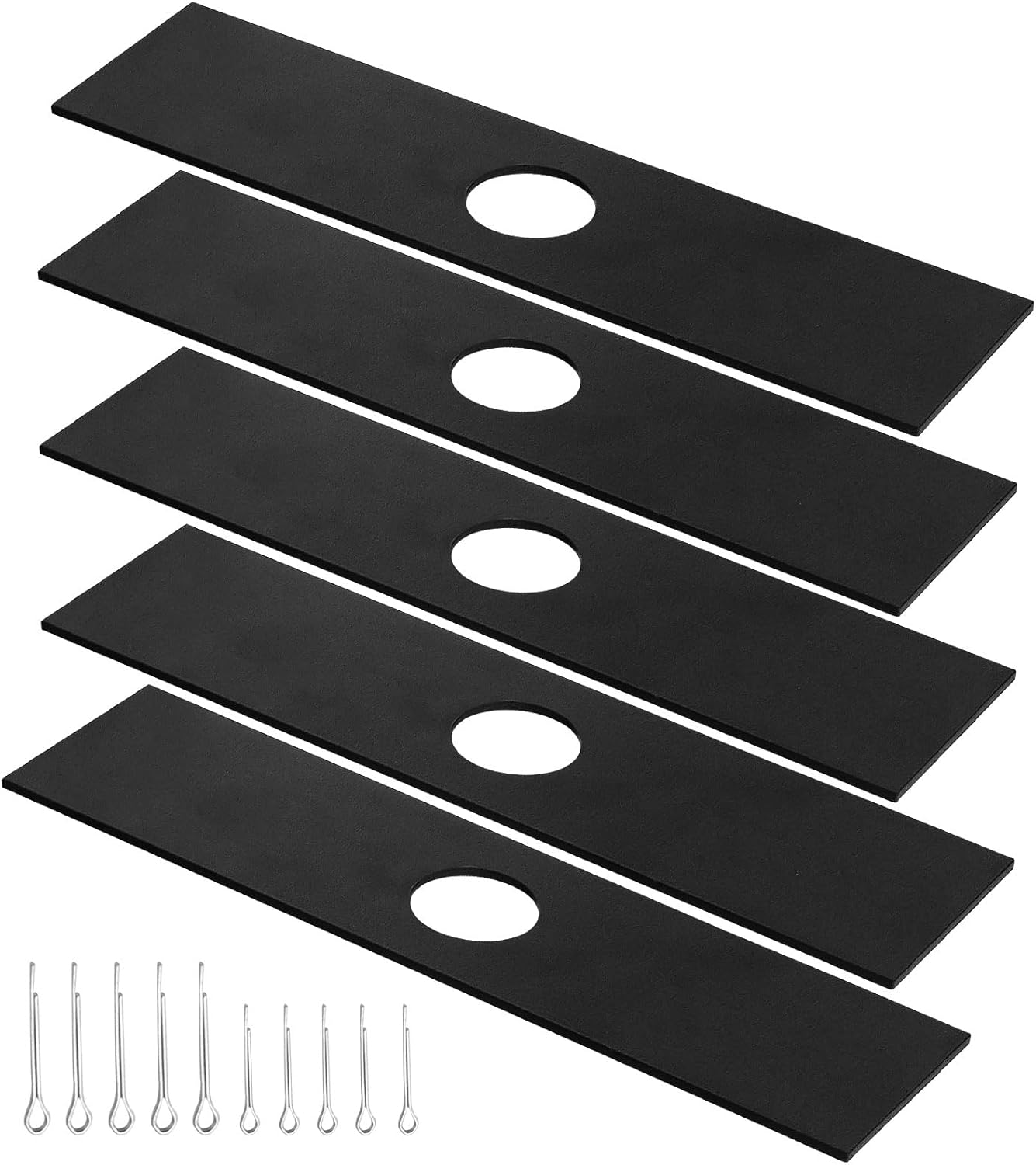 DECKMAN 5 Set 8" X 2" Edger Blade AEB0800 Compatible with EGO 56V Edger for ME0801, ME0800, EA0800, AEB0800 Multi-Head System Replacement Edger Blade - with Cotter Pins