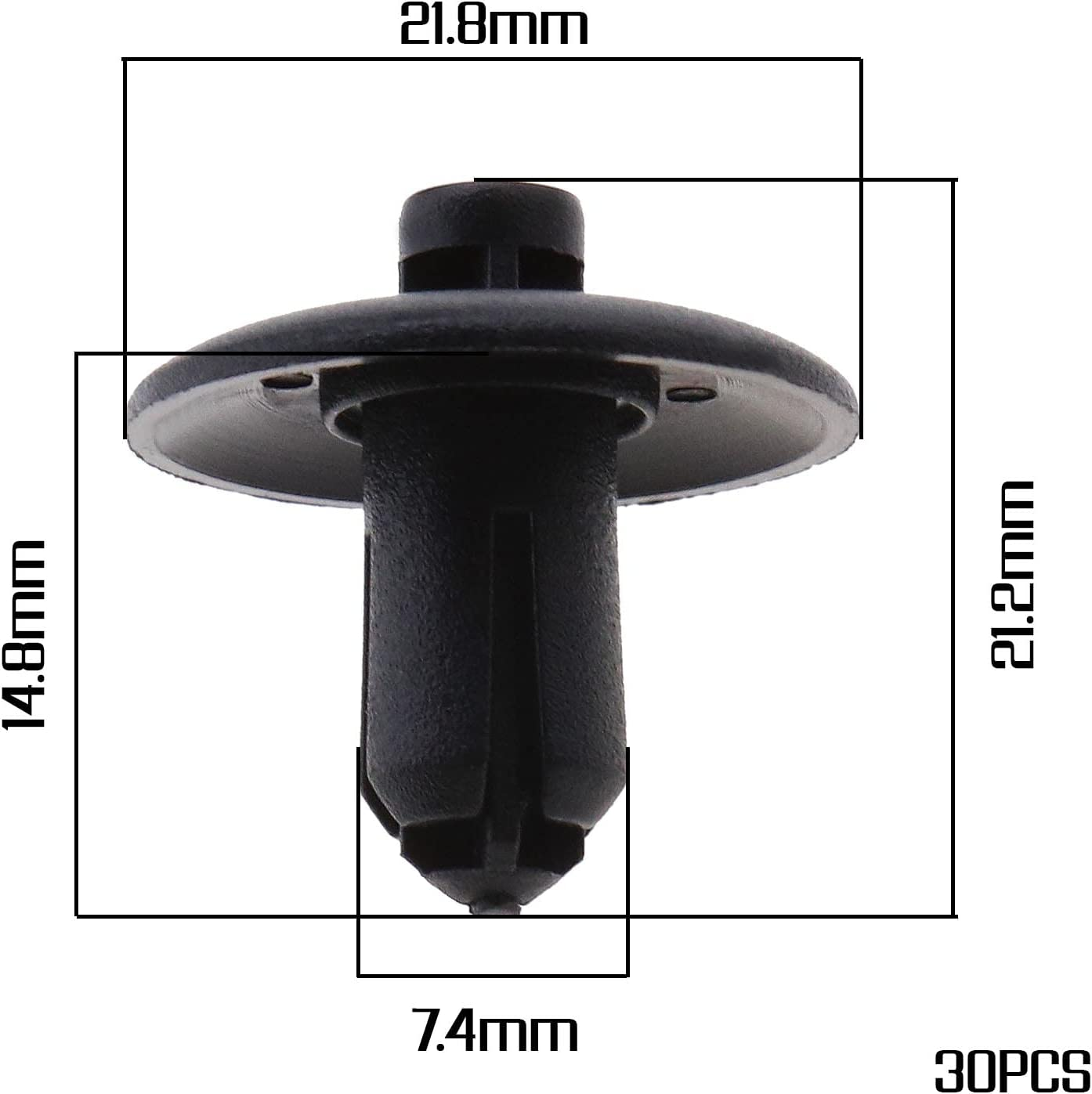 Emsea 30Pcs Wheel Arch Inner Lining Clips Car Bumper Retainers Trim Body Panel Clips 4D0807300 Plastic Compatible with Q3/Q5/Q7/A2/A4/A5/A8/S8/TT Black image number 4