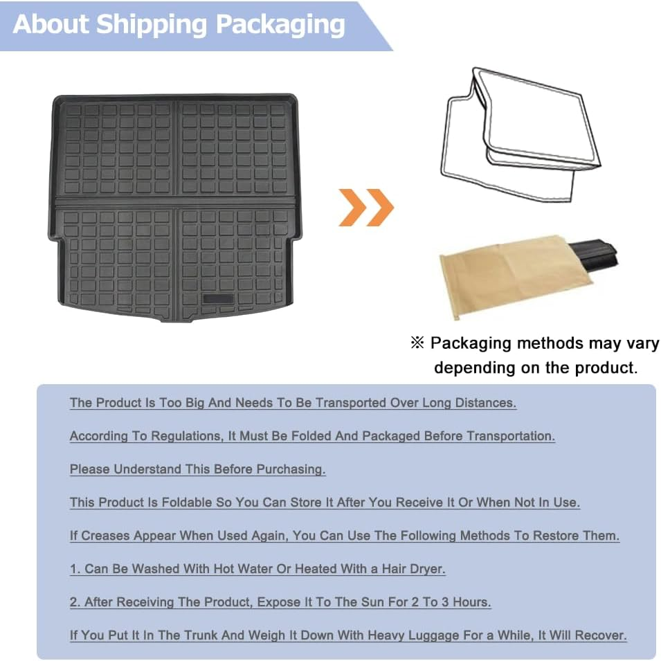 Cargo Liner Mat for Nis-San X-Trail Xtrail T32 2013-2022 Modal 3D Foldable Pattern All Weather Trunk Mat for Rear Cargo Liner Heavy Duty Boot Liner Luggage Tech Flexible Waterproof Durable