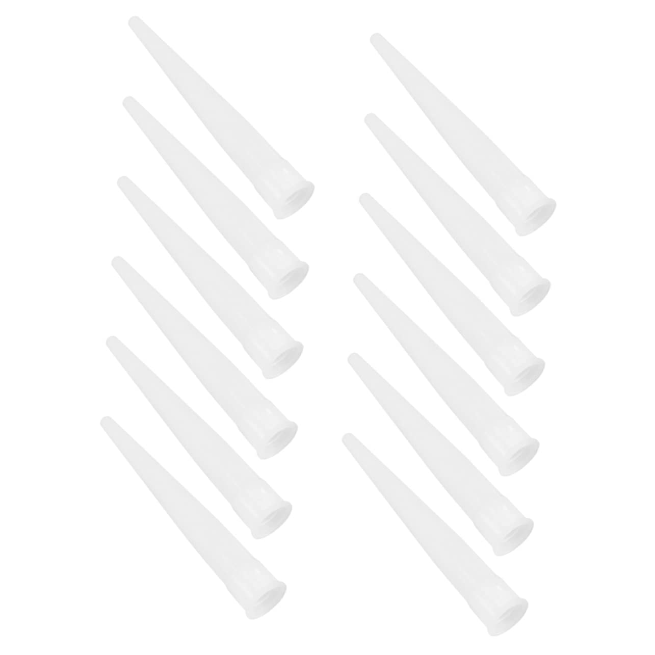 Angoily Caulking Tips, 50PCS Plastic Caulk Tips Extension Nozzle Tip Caulk, Nozzle Caps Tool Extender Reusable Caulking Glue Nozzles Tube Sealants White Tool image number 5