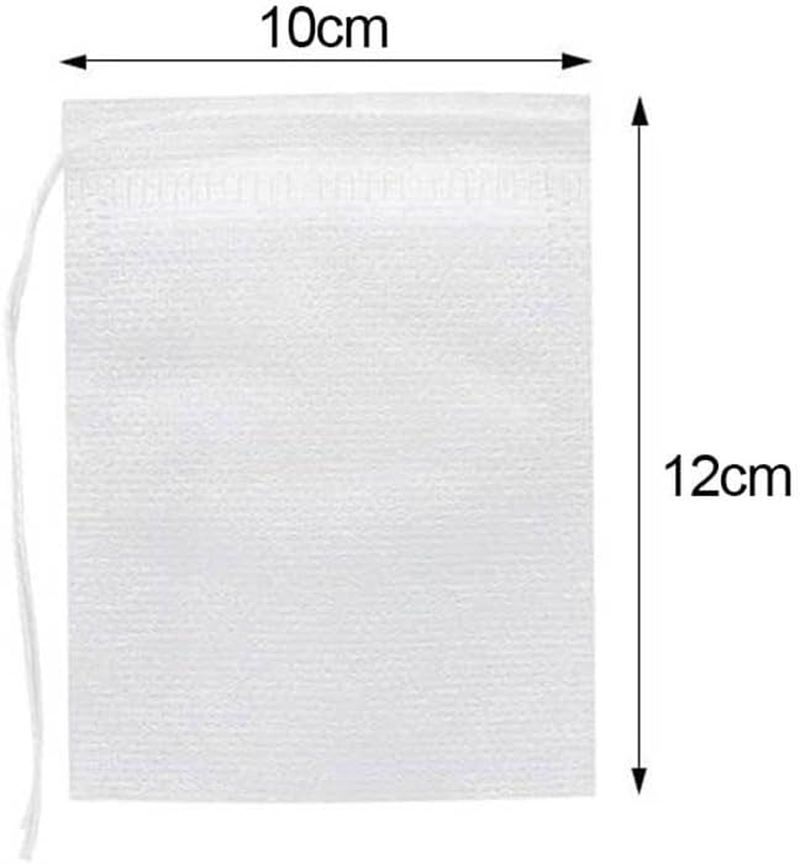100X 10 X 12Cm Empty Teabags String Heat Seal Filter Paper Herb Loose Tea Bags Disposable