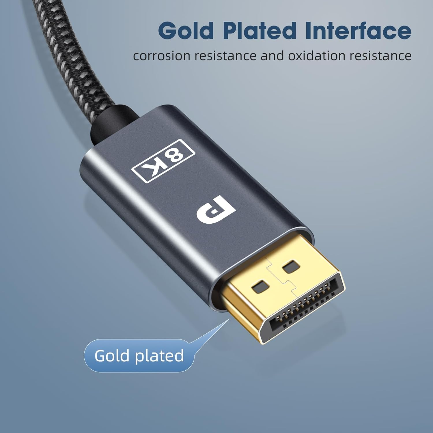 8K Displayport Cable 1.4, 3M DP to DP Cable (8K@60Hz, 4K@144Hz and 2K@240Hz) Support 32.4Gbps HDR HDCP Gaming Monitor Cable for Laptop PC TV