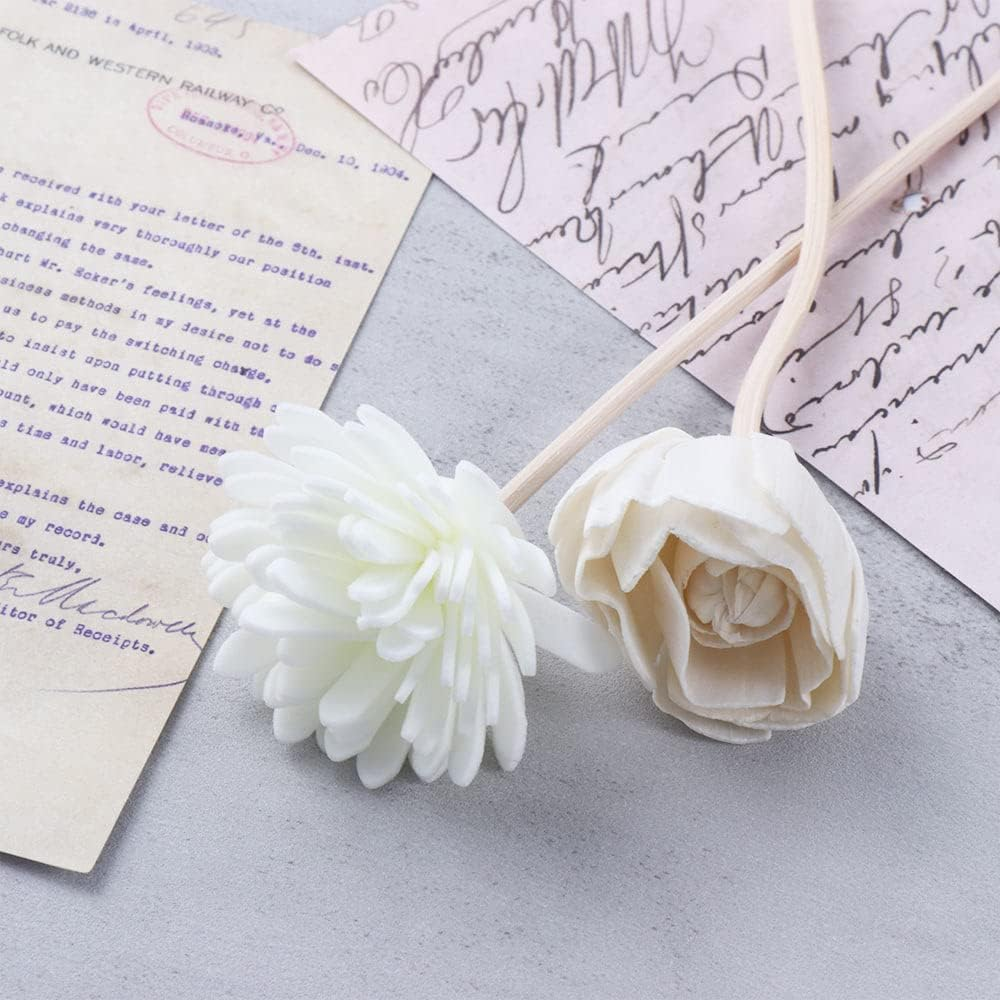 Leadigol 5Pc Rattan Wood Reed Diffuser Set, Natural Rattan Wood Sticks, Diffuser Sticks Refill Replacement, Fragrance Decorative Reed image number 1