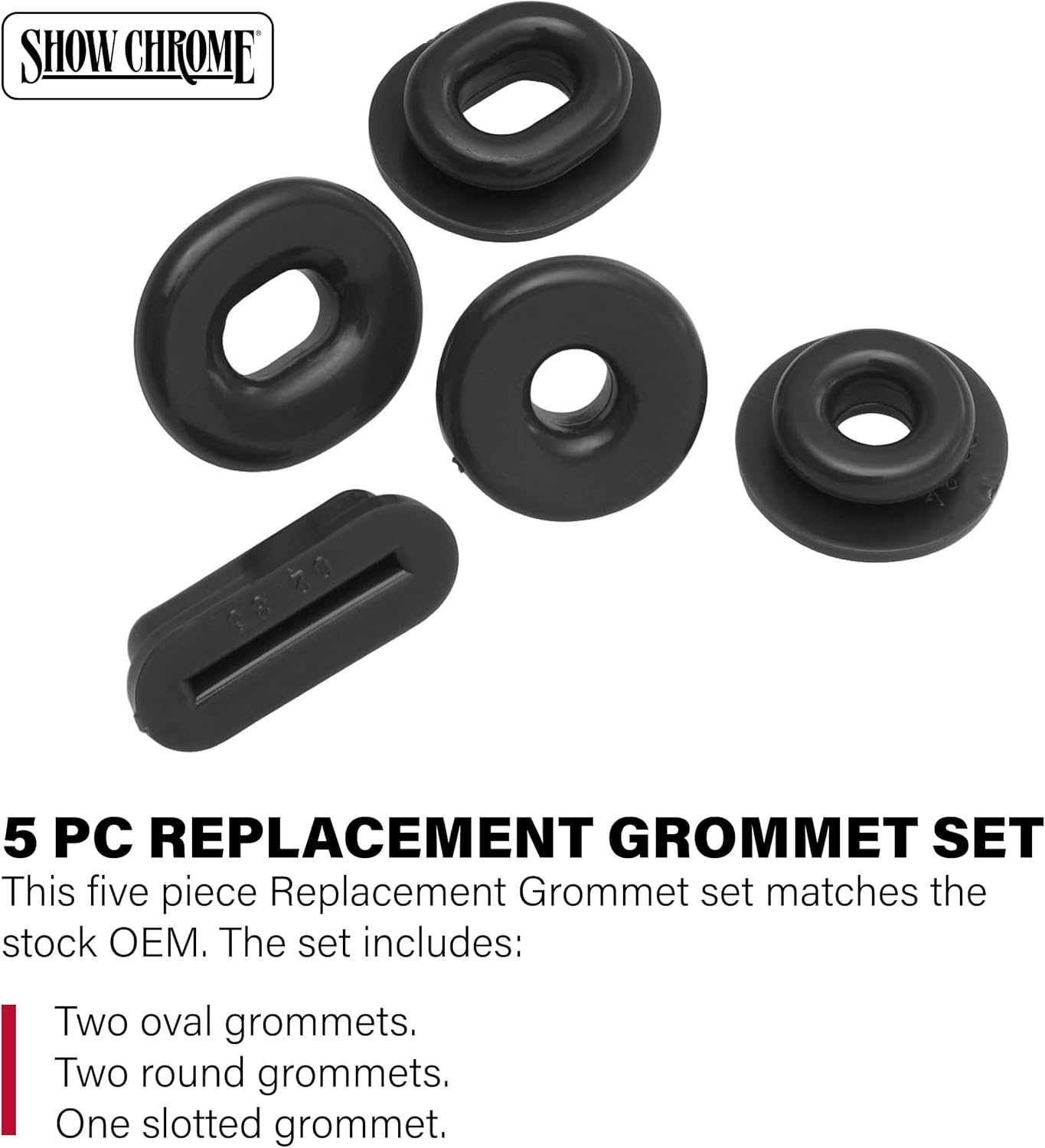 Show Chrome Replacement Black Grommets Honda 52-691 image number 1