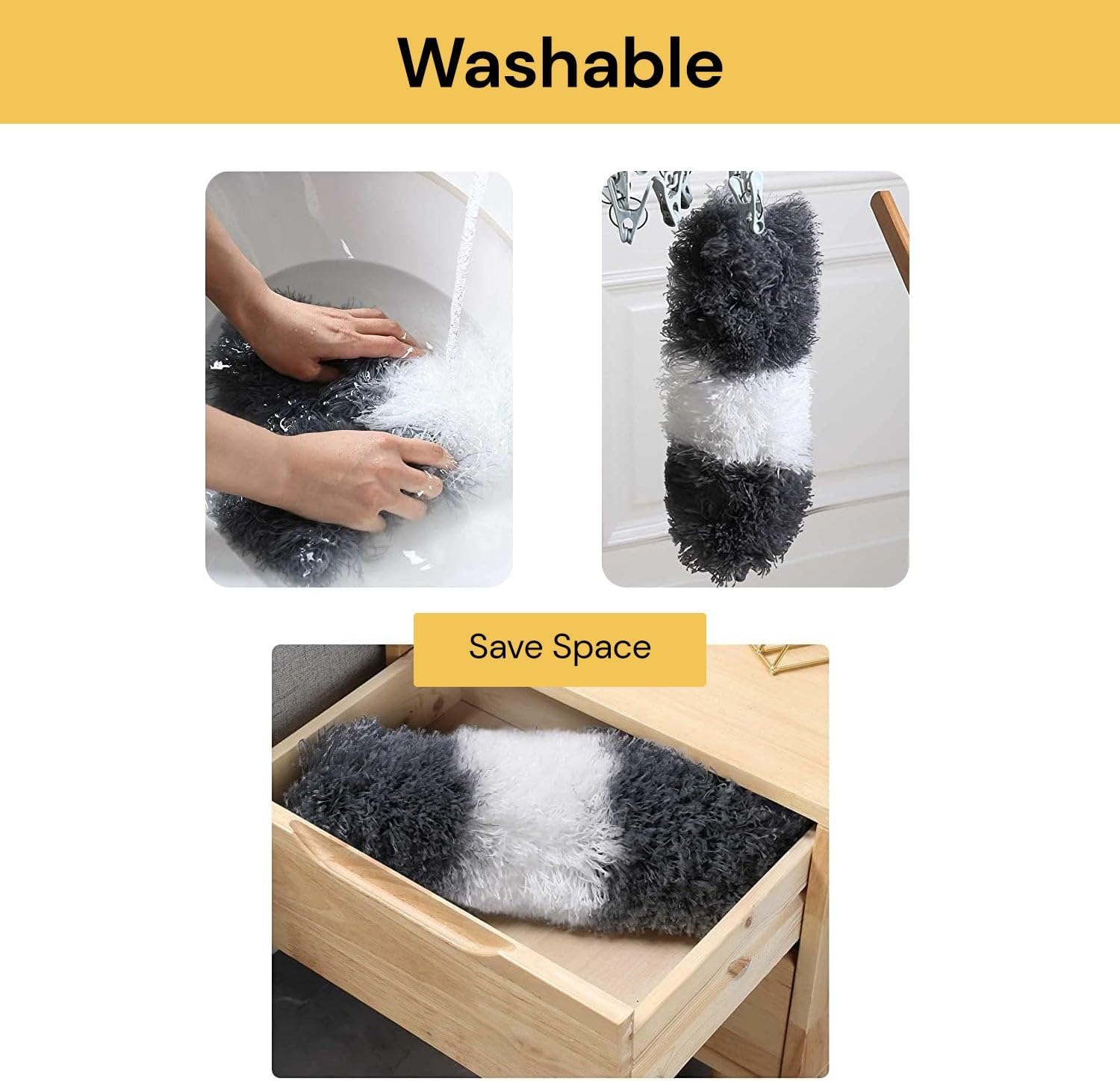 Spendeal Flexible Microfiber Duster with Extendable Pole, Retractable & Bendable Head for Deep Cleaning, Reusable, Washable, & Versatile, Perfect for High Ceilings, Furniture, Cars, and More image number 5