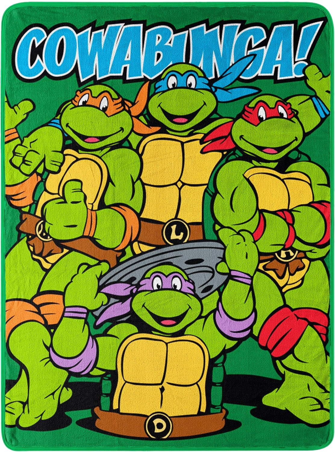 Nickelodeon'S Teenage Mutant Ninja Turtles, Cowabunga Dudes Fleece Throw Blanket, 46" X 60", Multi Color