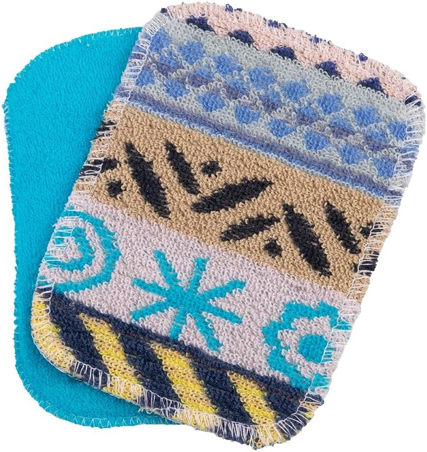 Appetito "Eco Scrubber" Universal Scrub Twin Pack Cloth and Sponge 12 X 16.5Cm - 4 Assorted Designs/Colours image number 5
