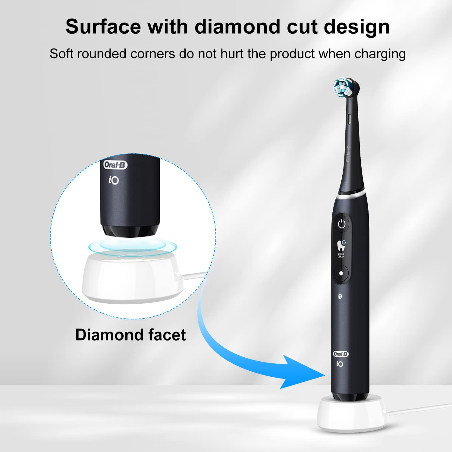 Electric Toothbrush Charger for Oralb IO7 IO8 IO9, Charging Base for Braun Oralb Io IO 3768 Electric Toothbrush Replacement AU Plug(White) image number 1