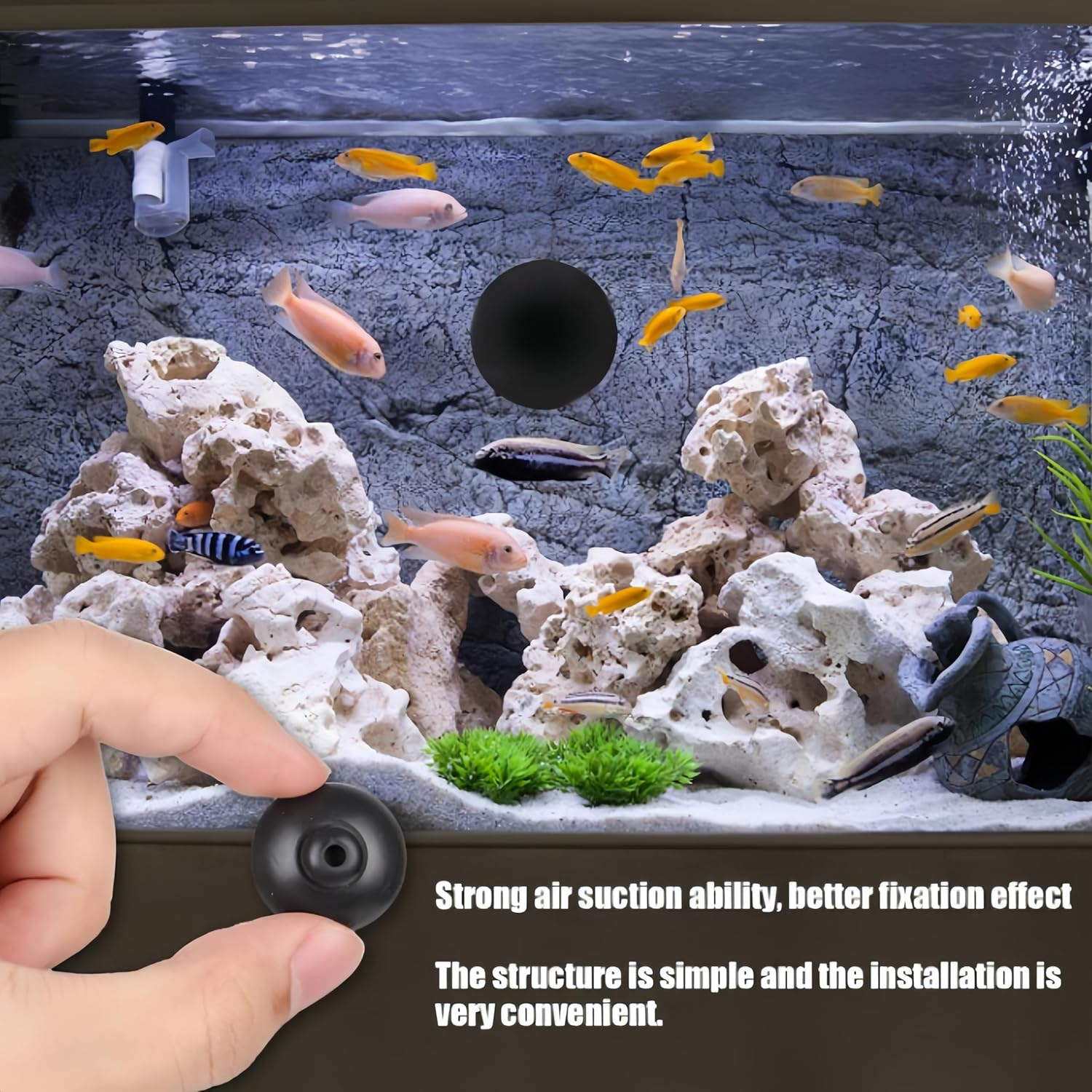 15Pcs Aquarium Suction Cups, Soft Fish Tank Suction Cup Clip Sucker Black Air Hose Holder Clamp Accessories for Tank Pump Overhead Line Tube Fish Tank Aeration Setup image number 3