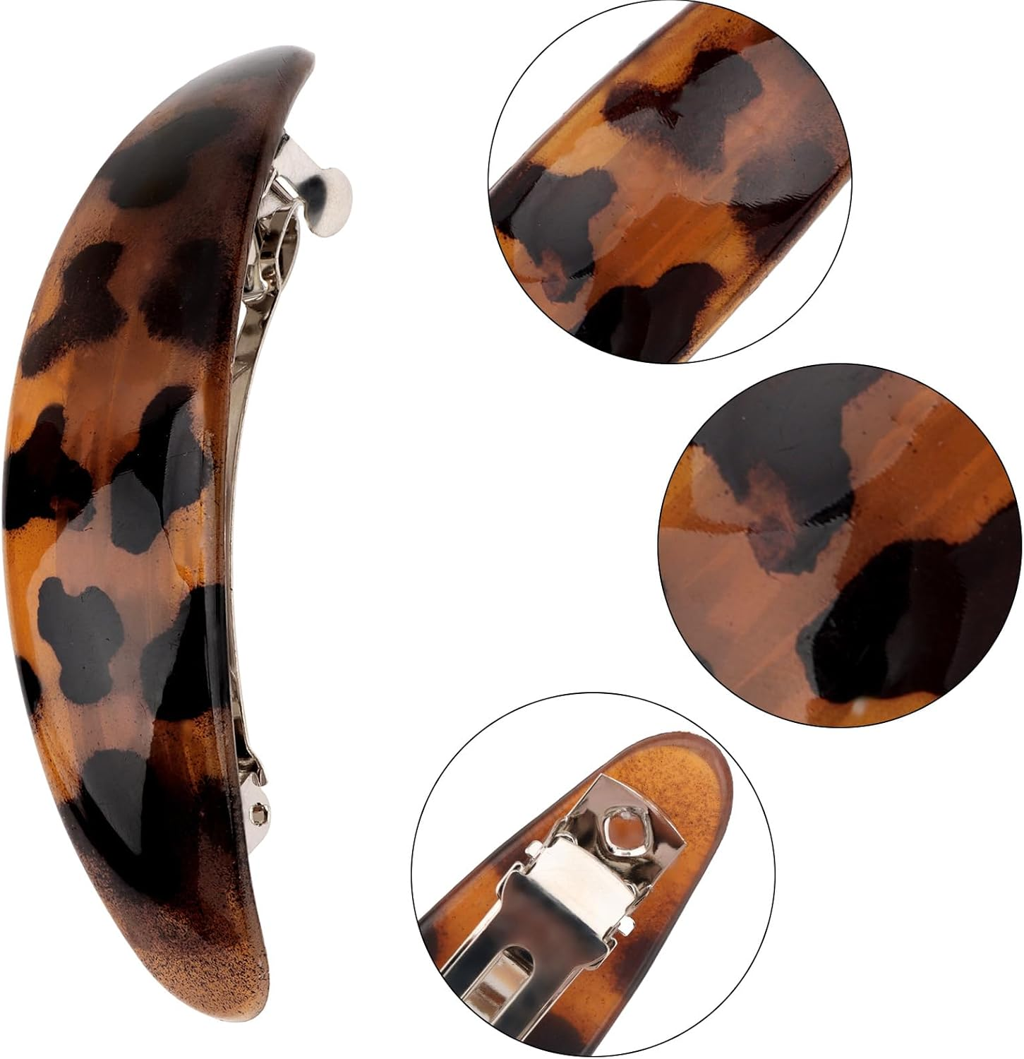 Bumlofa Set of 2 Leopard Hair Clips &ndash; Trendy Women'S Hair Clips for Stylish Hairstyles, Retro Look and Strong Hold image number 2