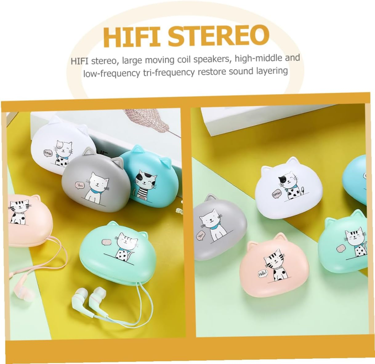 In-Ear Wired Earphones with Adorable Design Ergonomic Comfortable Fit Material Compatible with Huawei Phones for Gym Running Travel and Daily Use