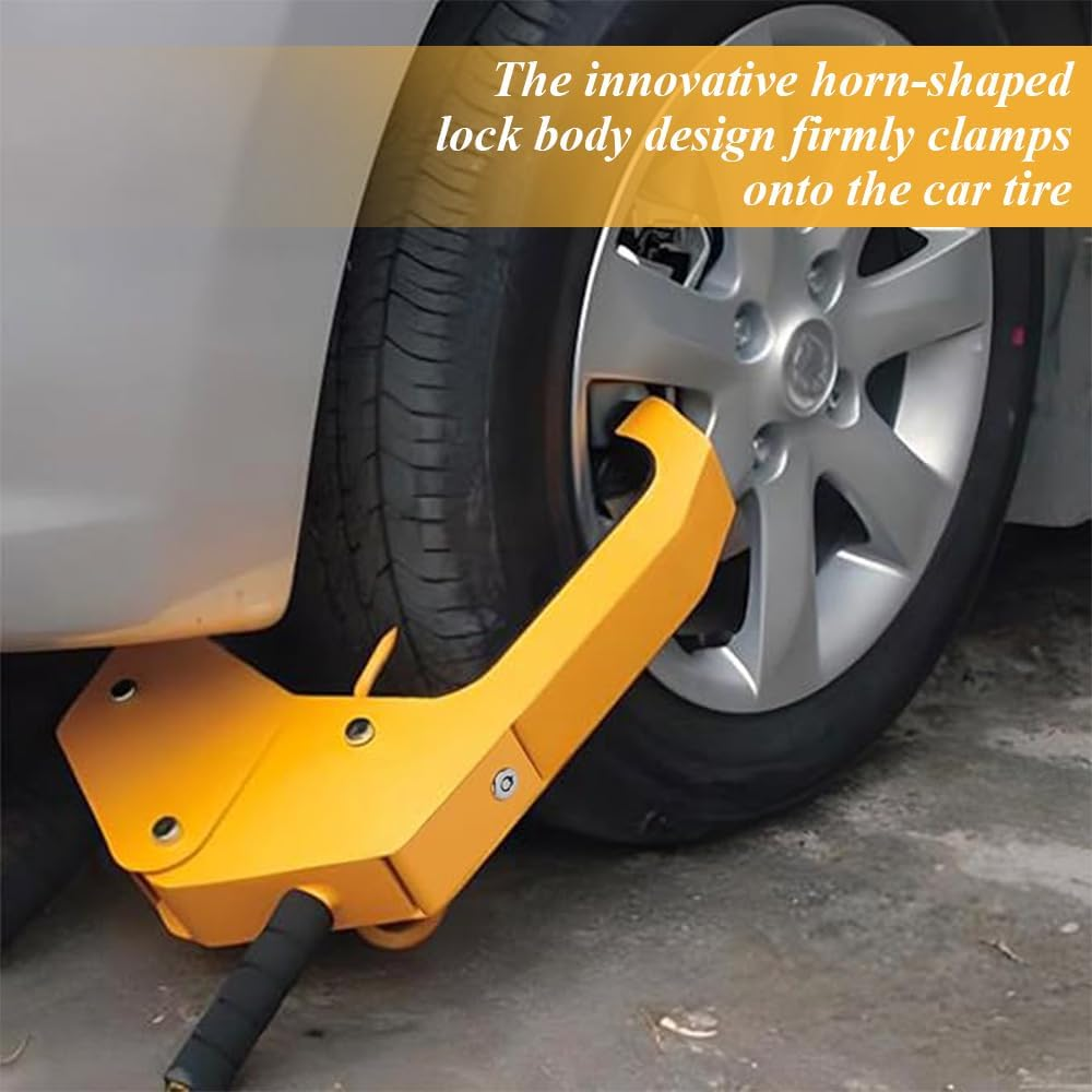 Adjustable Tire Boot Lock, Portable Wheel Lock, Universal Anti-Theft Lock, Automobile Security Tire Lock, for Car, Truck, UTV, ATV Parking Little Surprise image number 1